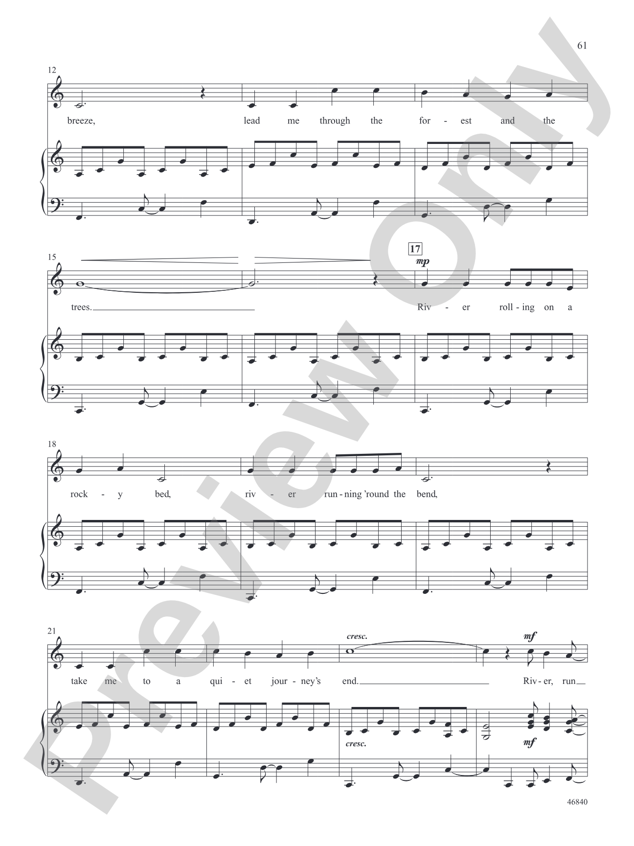 Riversong - Piano/Vocal Solo (Medium Voice): Piano/Vocal Solo (Medium Voice)