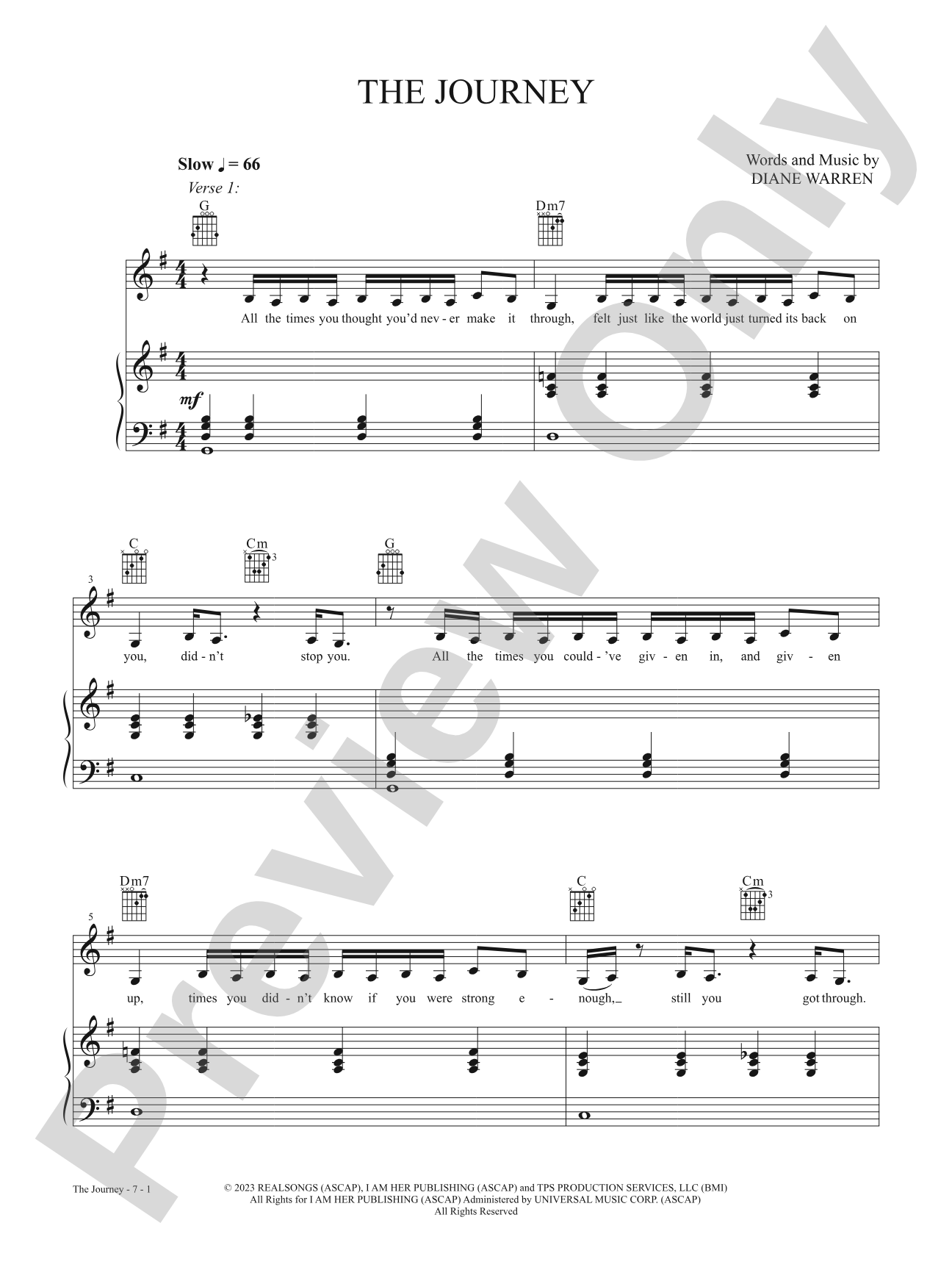 The Journey from the film <i>The Six Triple Eight</i>: Piano/Vocal/Guitar