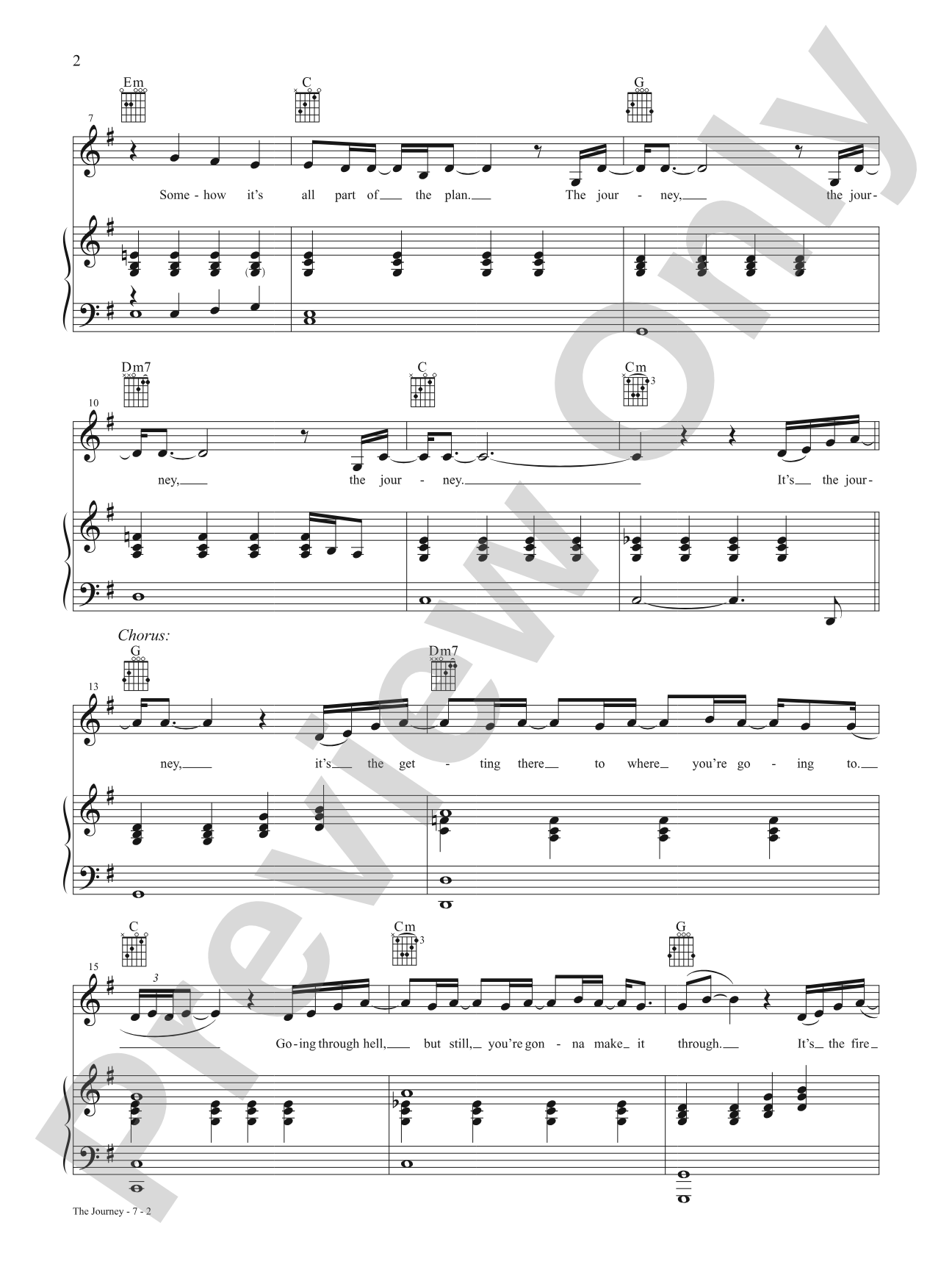 The Journey from the film <i>The Six Triple Eight</i>: Piano/Vocal/Guitar