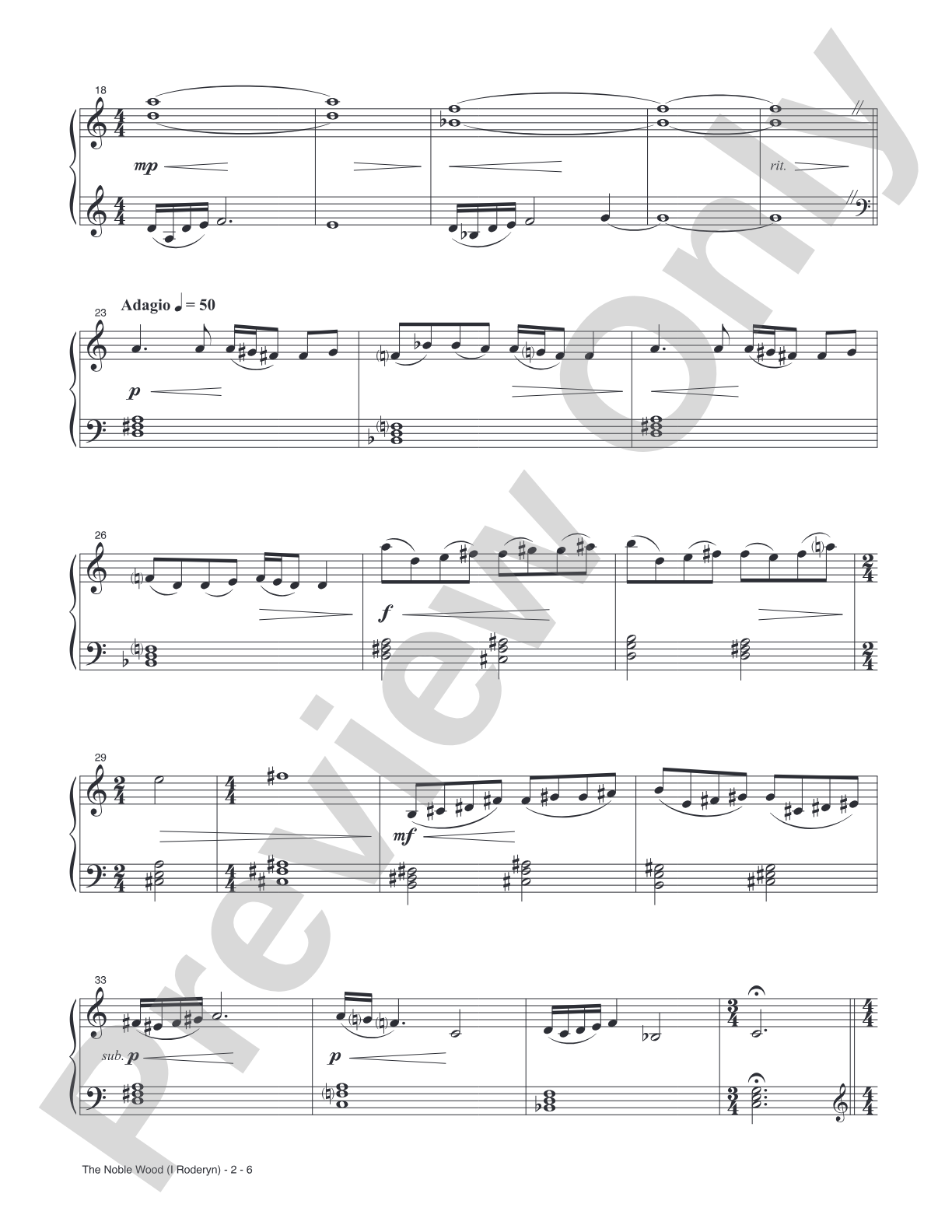 The Noble Wood (I Roderyn) (from <i>"The Hobbit"</i>): Easy Piano