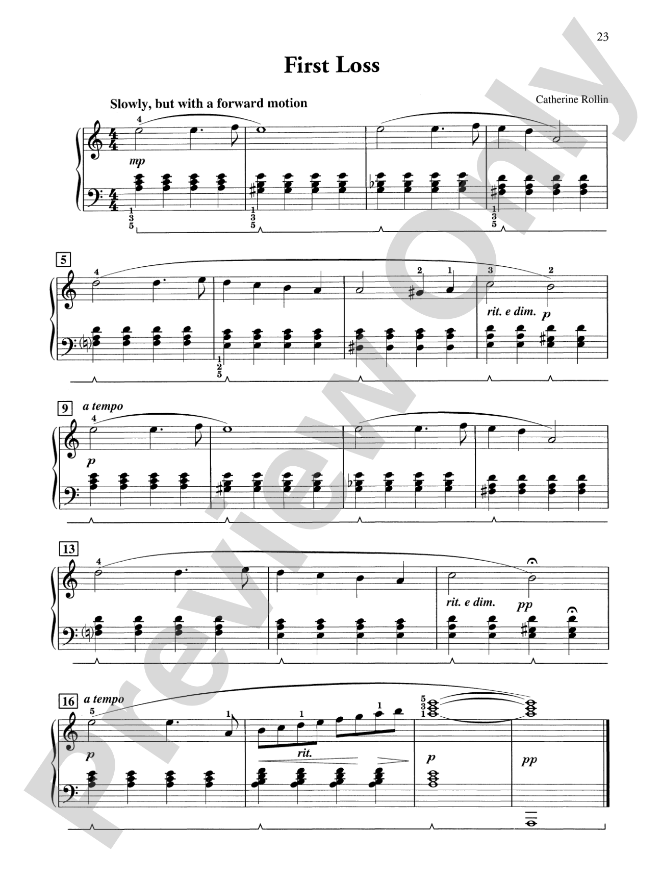 First Loss: Piano