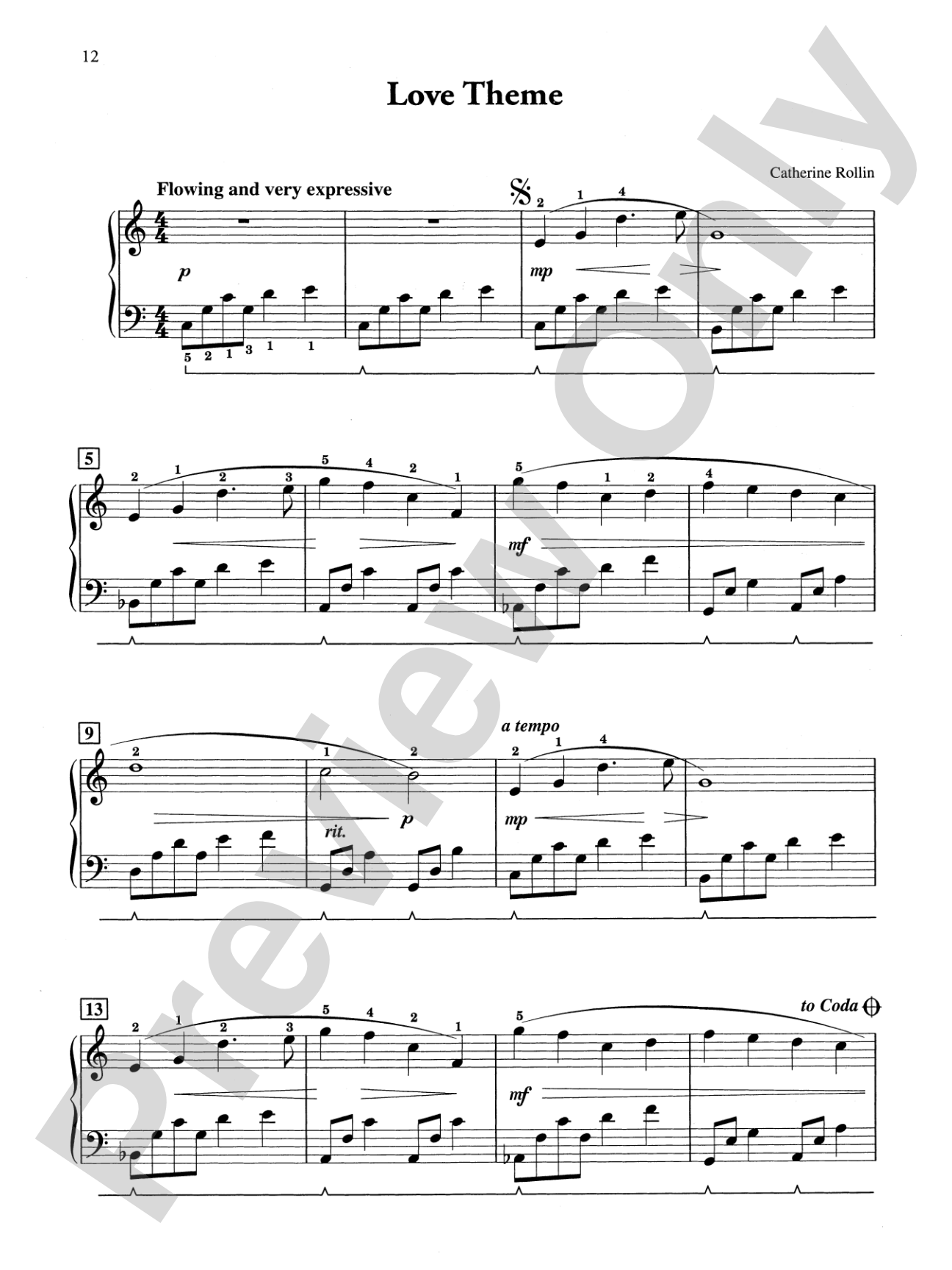 Love Theme: Piano