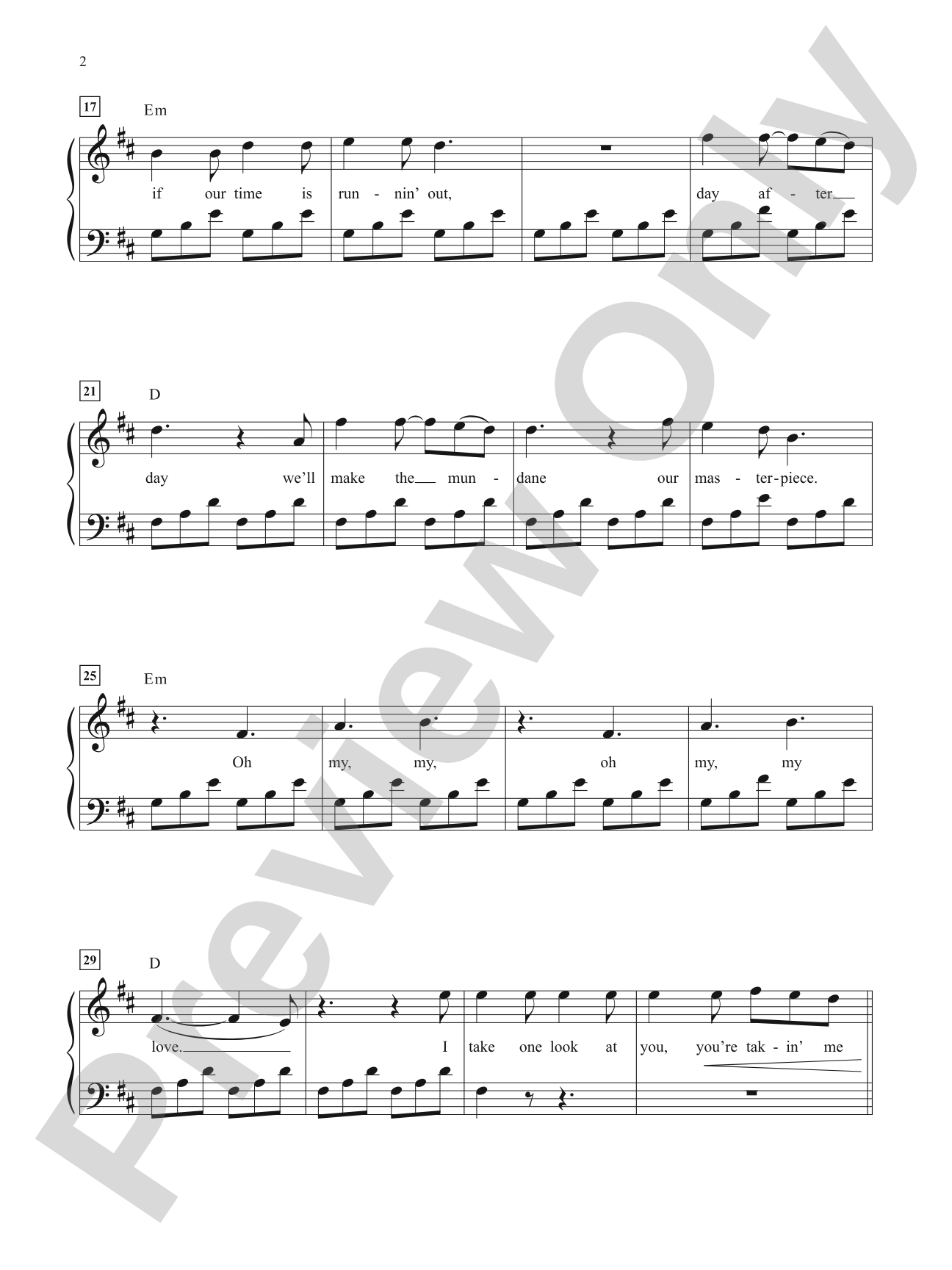 Ordinary (Alex Warren): Easy Piano