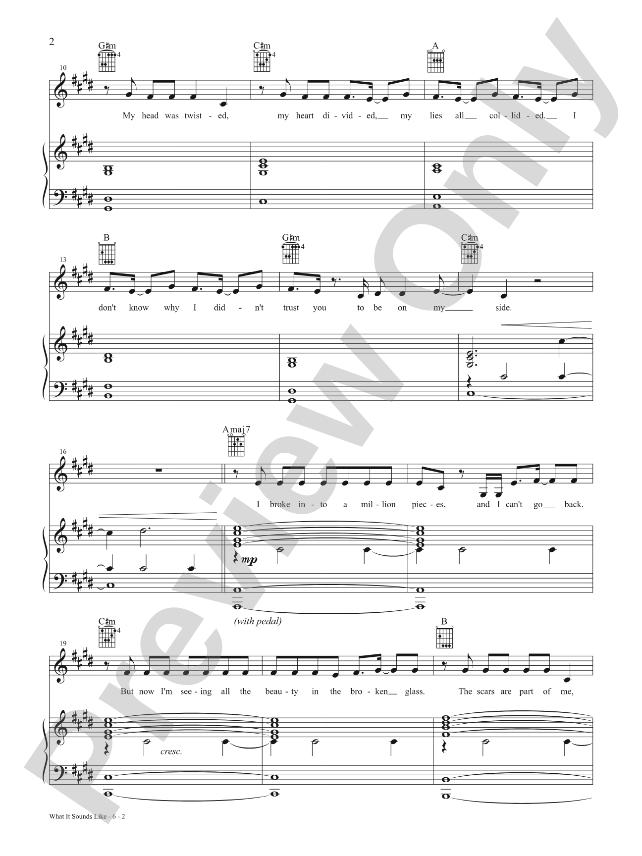 What it Sounds Like from "KPop Demon Hunters": Piano/Vocal/Guitar