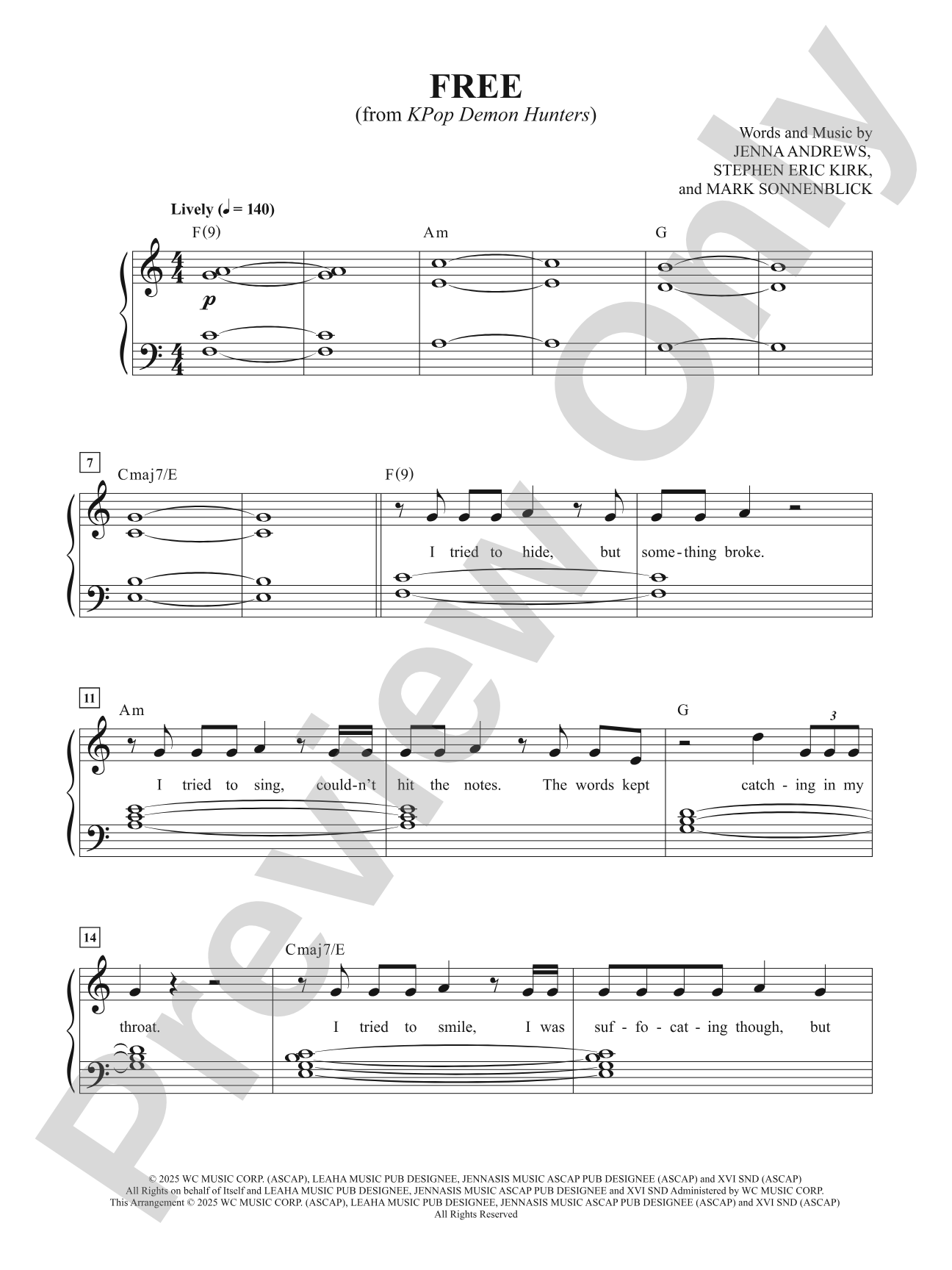 Free from "KPop Demon Hunters": Easy Piano