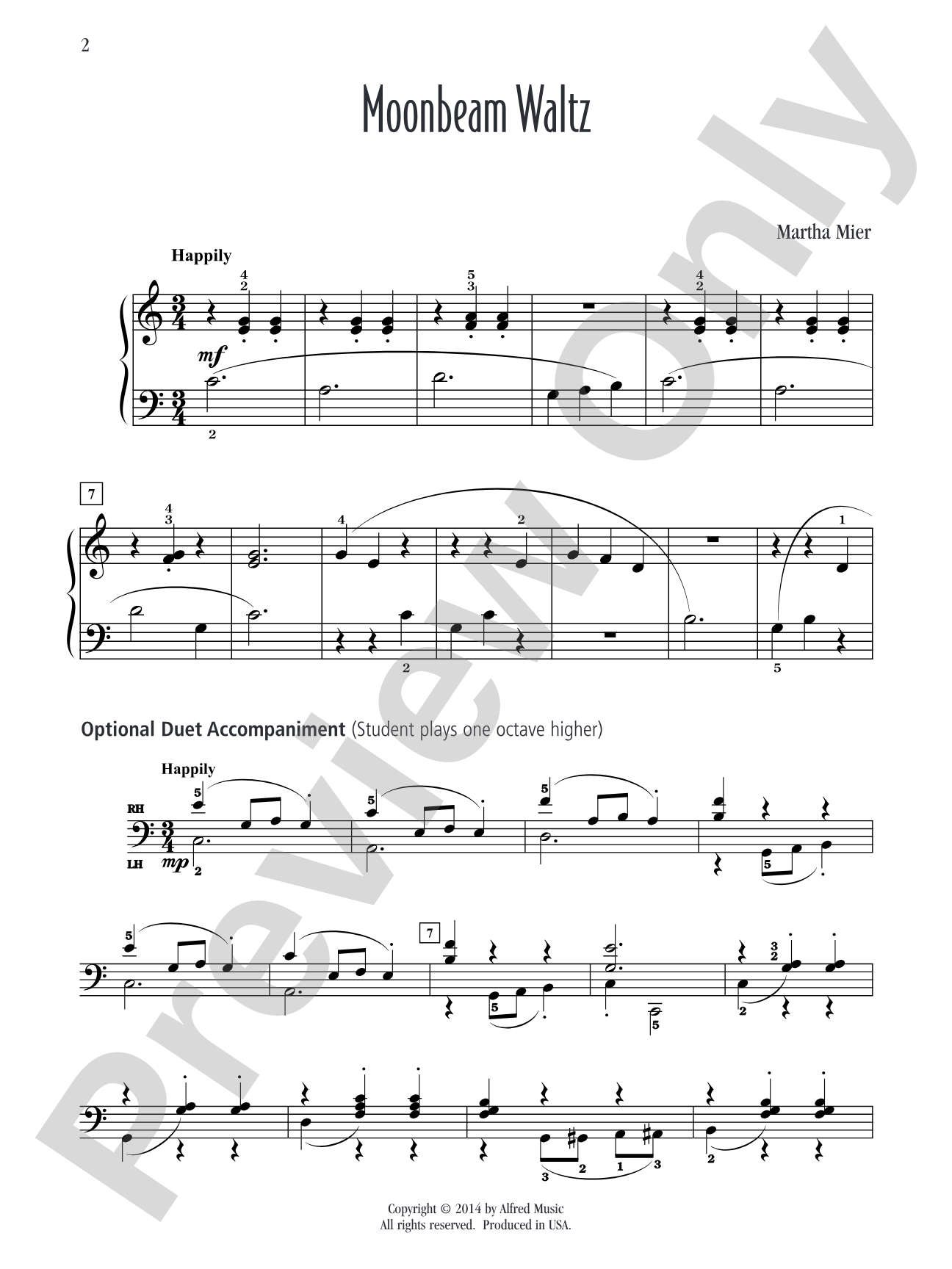 Moonbeam Waltz: Piano