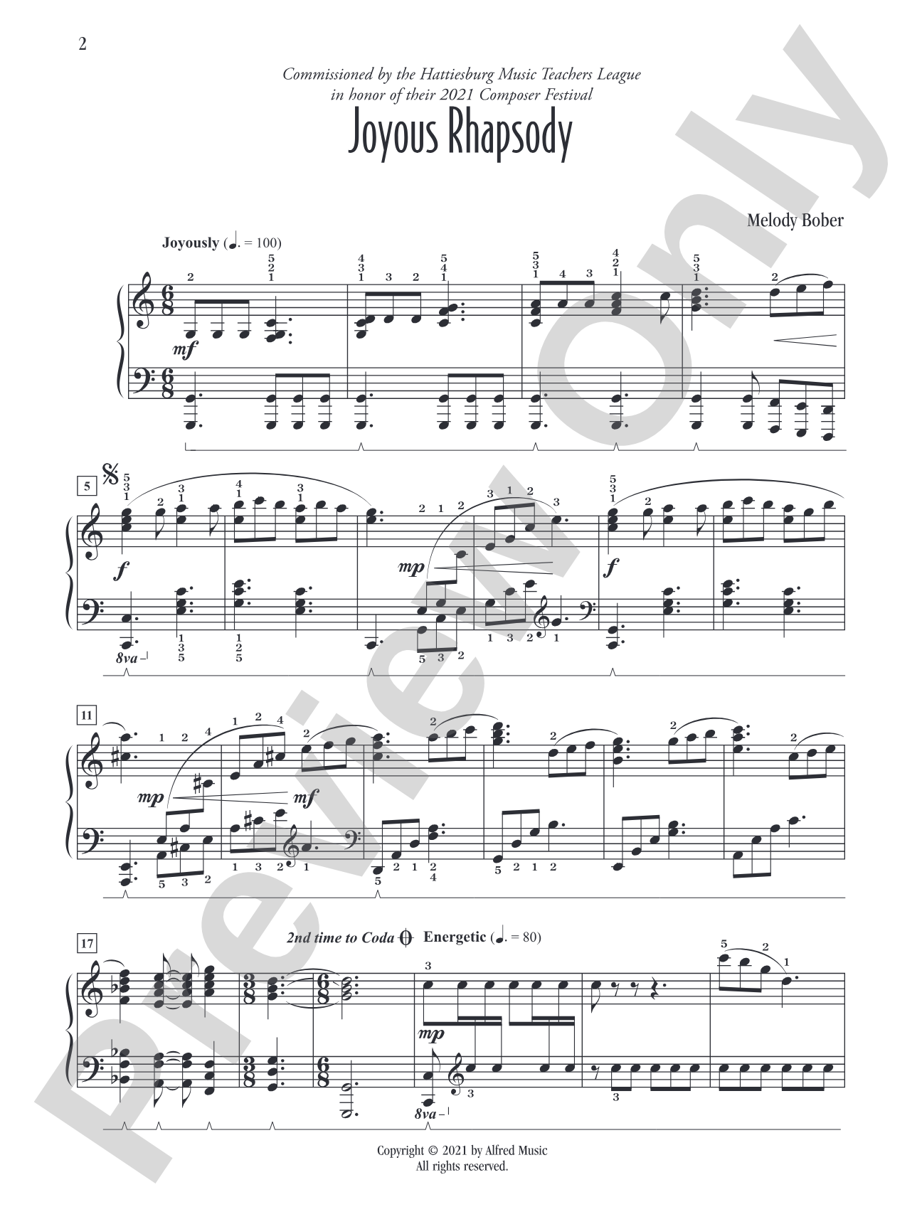 Joyous Rhapsody: Piano