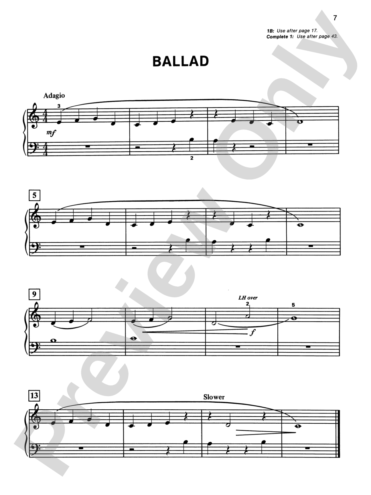 Alfred's Basic Piano Library: Duet Book 1B: Piano