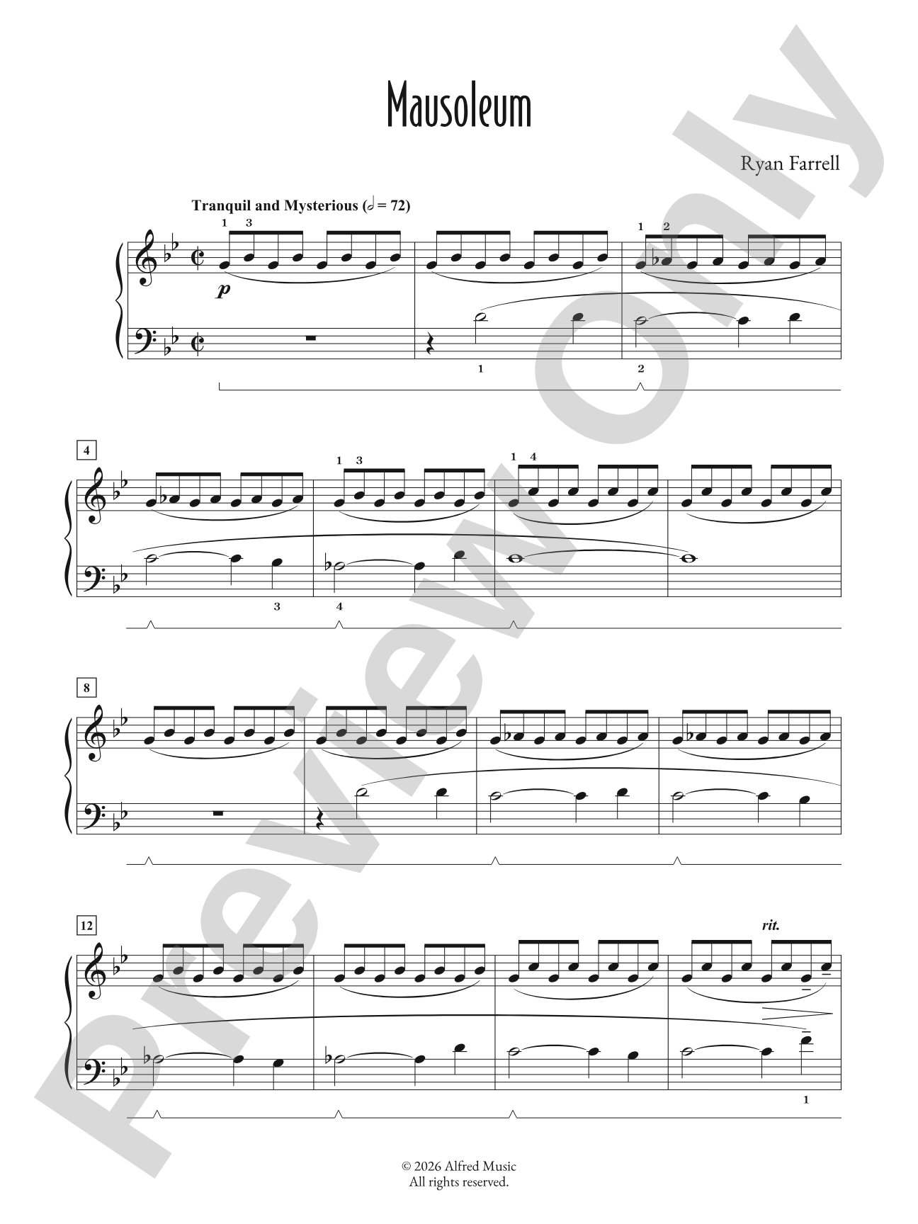 Mausoleum: Piano