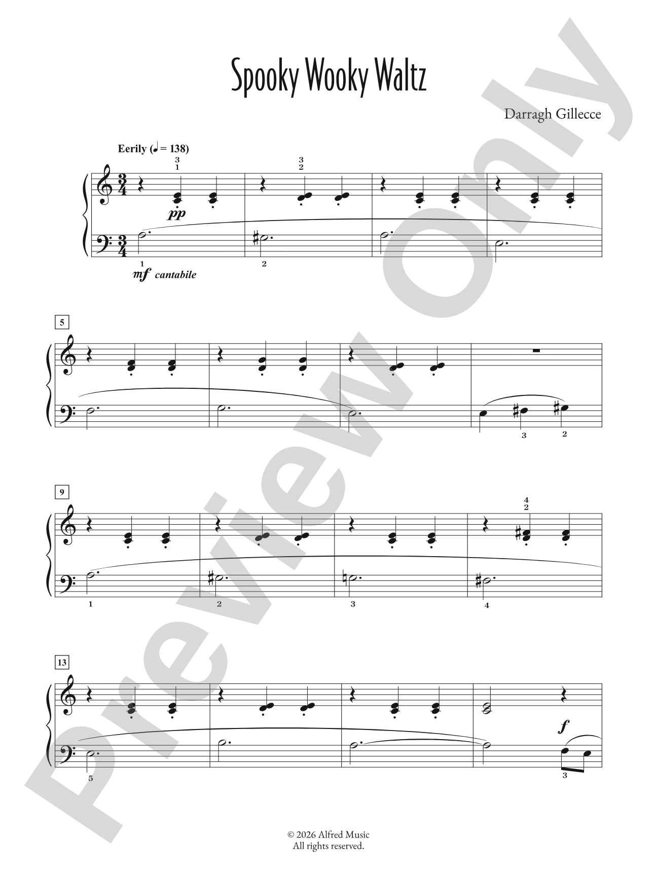Spooky Wooky Waltz: Piano
