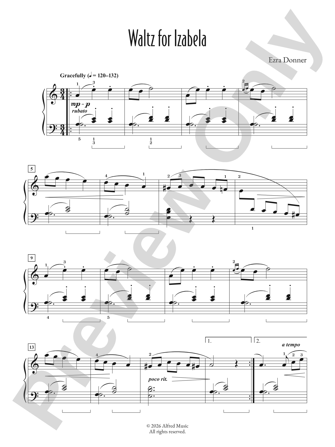 Waltz for Izabela: Piano