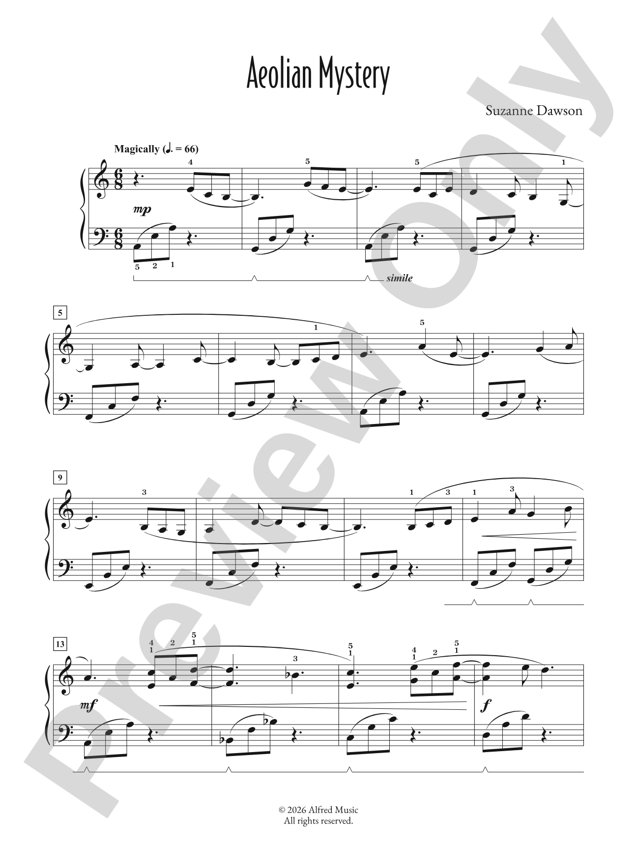 Aeolian Mystery: Piano