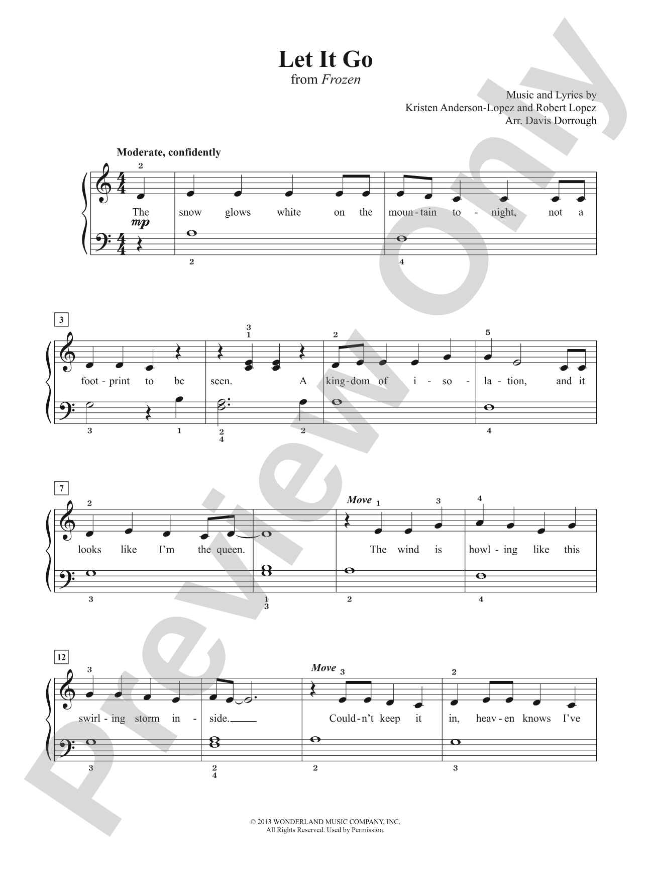 Let it Go (from <i>Frozen</i>): Piano/Vocal