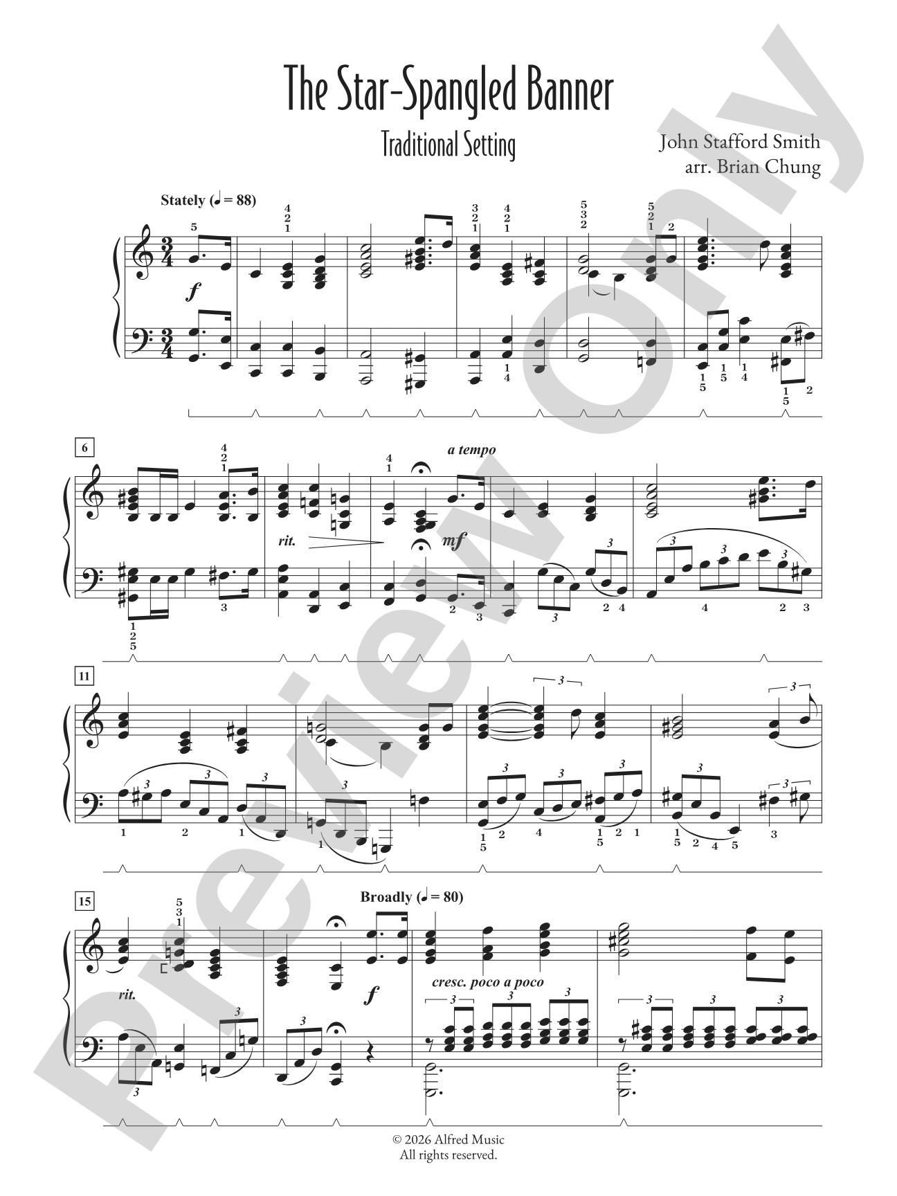 The Star-Spangled Banner: Piano