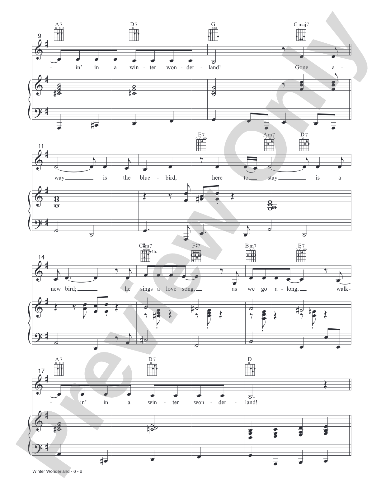 Winter Wonderland: Piano/Vocal/Guitar