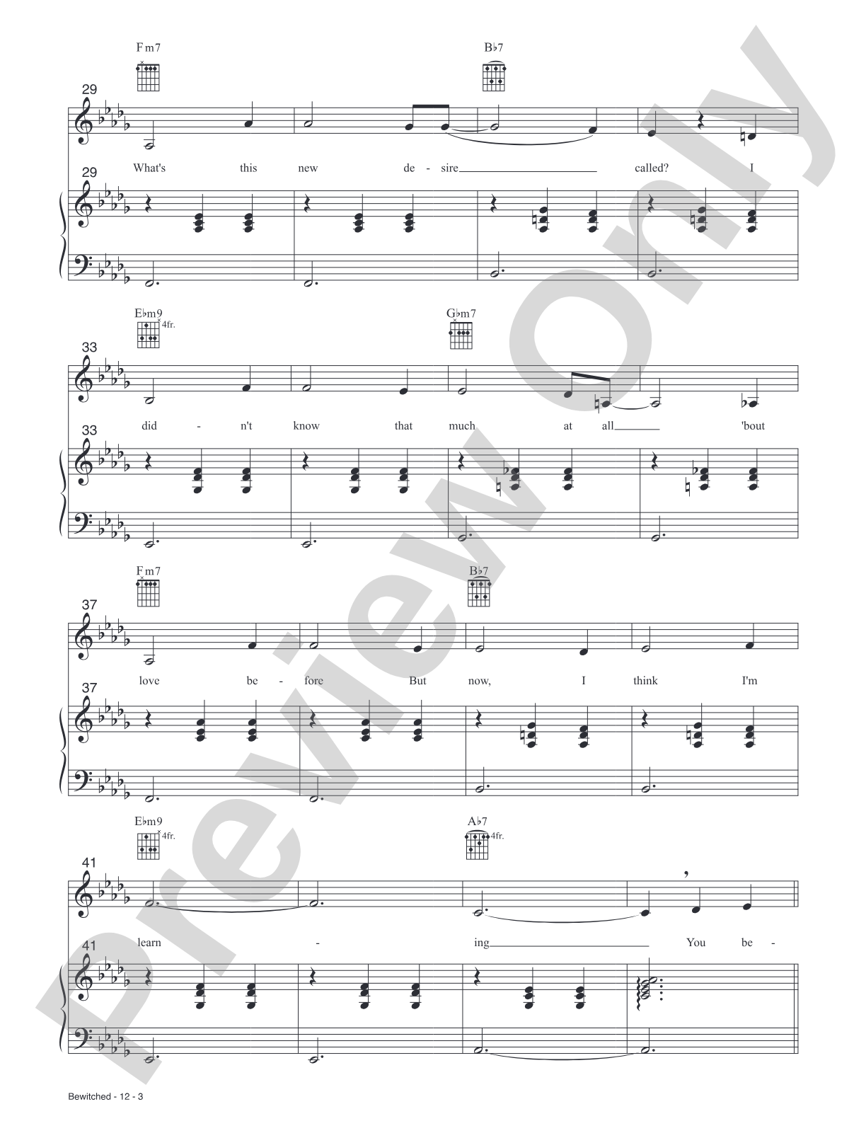Bewitched: Piano/Vocal/Guitar