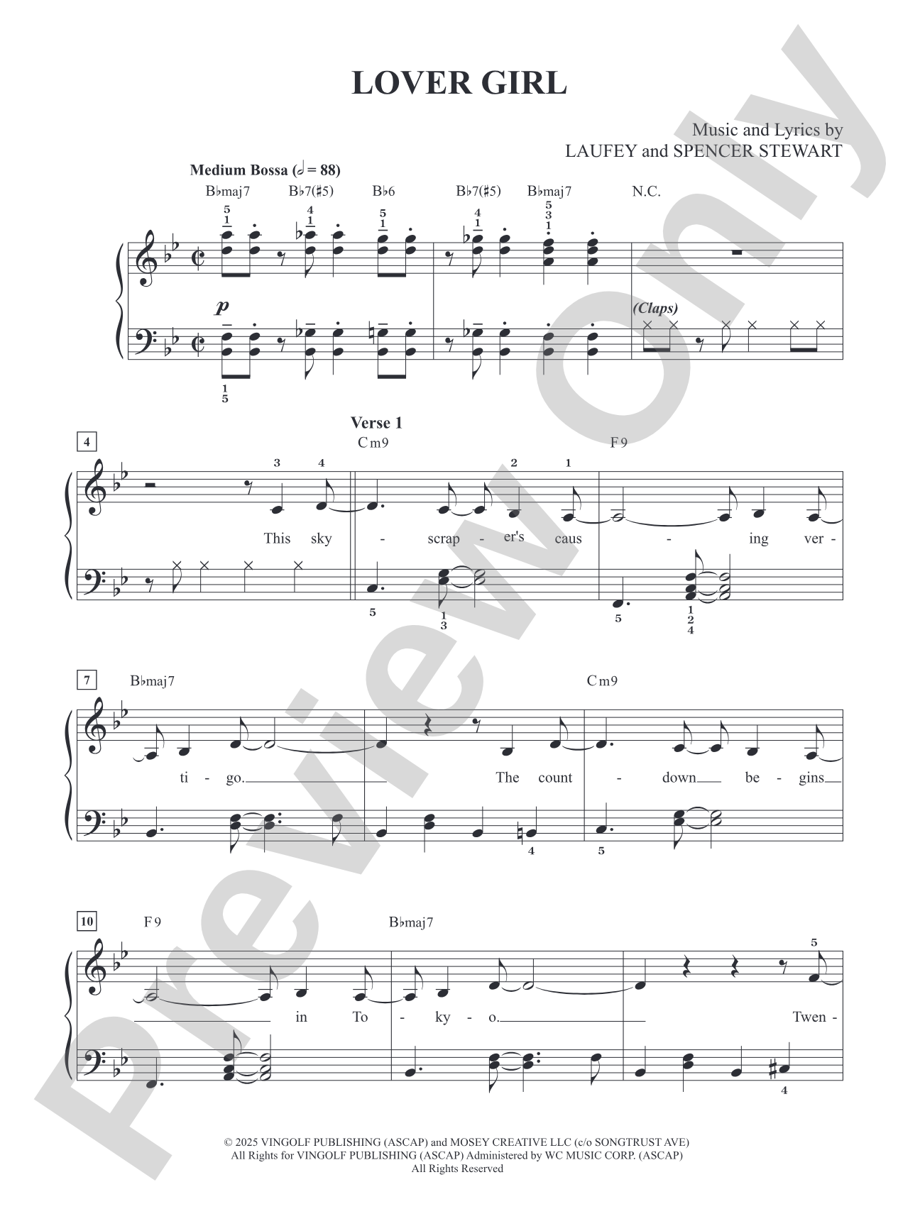 Lover Girl: Piano