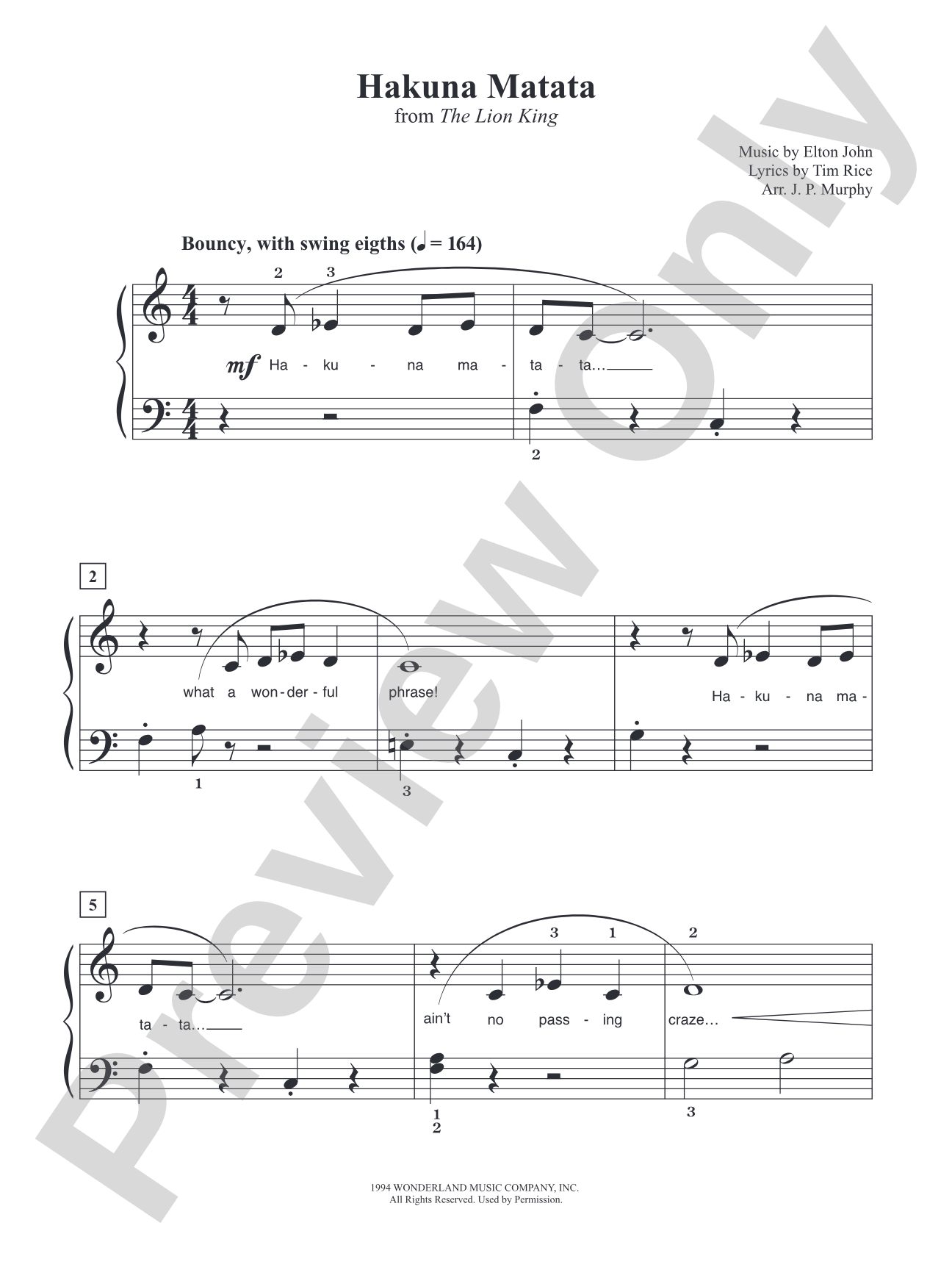 Hakuna Matata: from Lion King