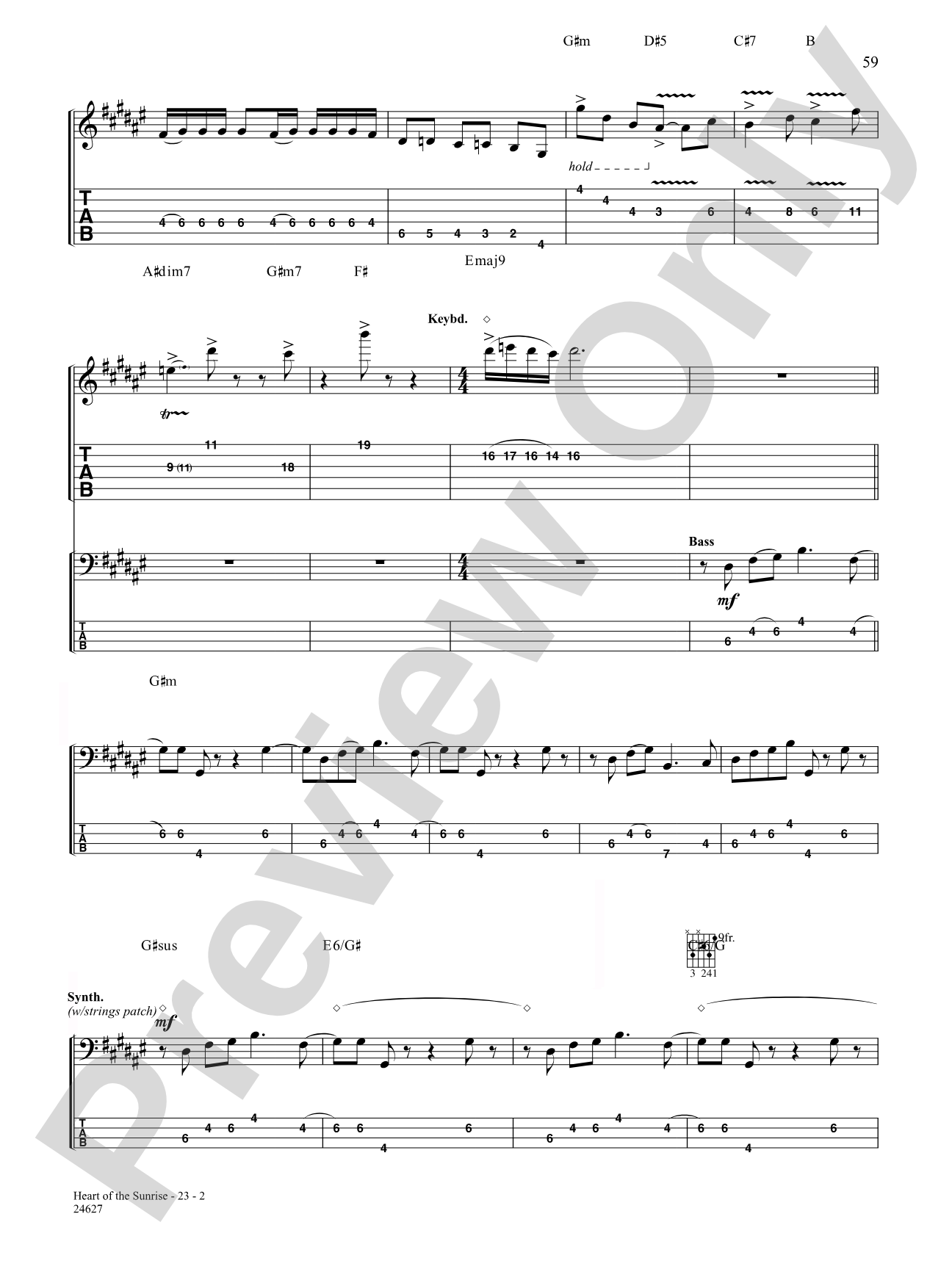 Heart Of The Sunrise: Authentic Guitar TAB