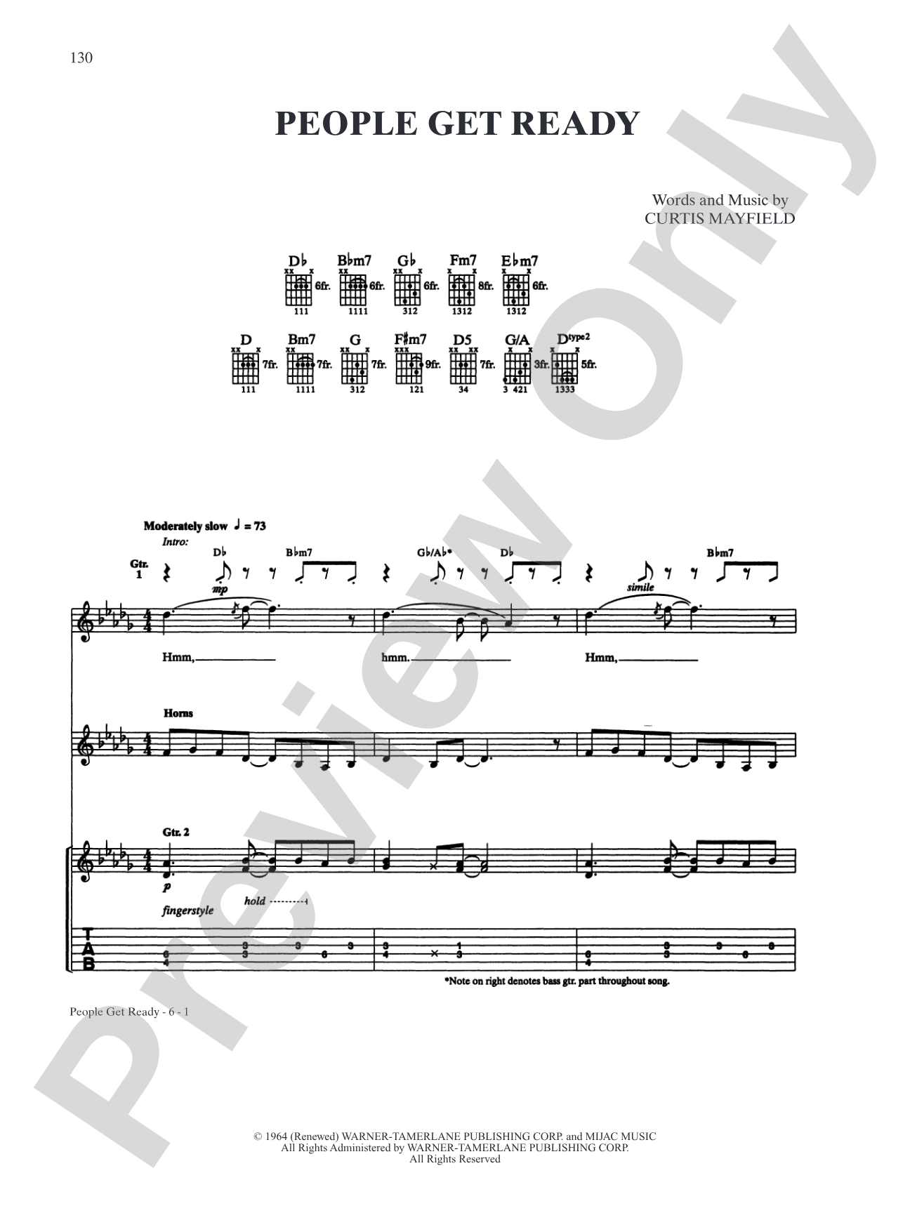 People Get Ready: Authentic Guitar TAB