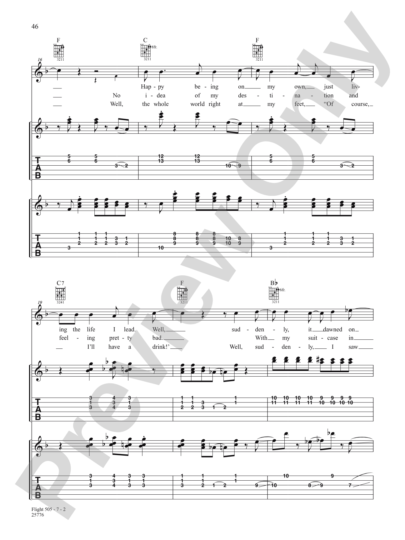 Flight 505: Authentic Guitar TAB