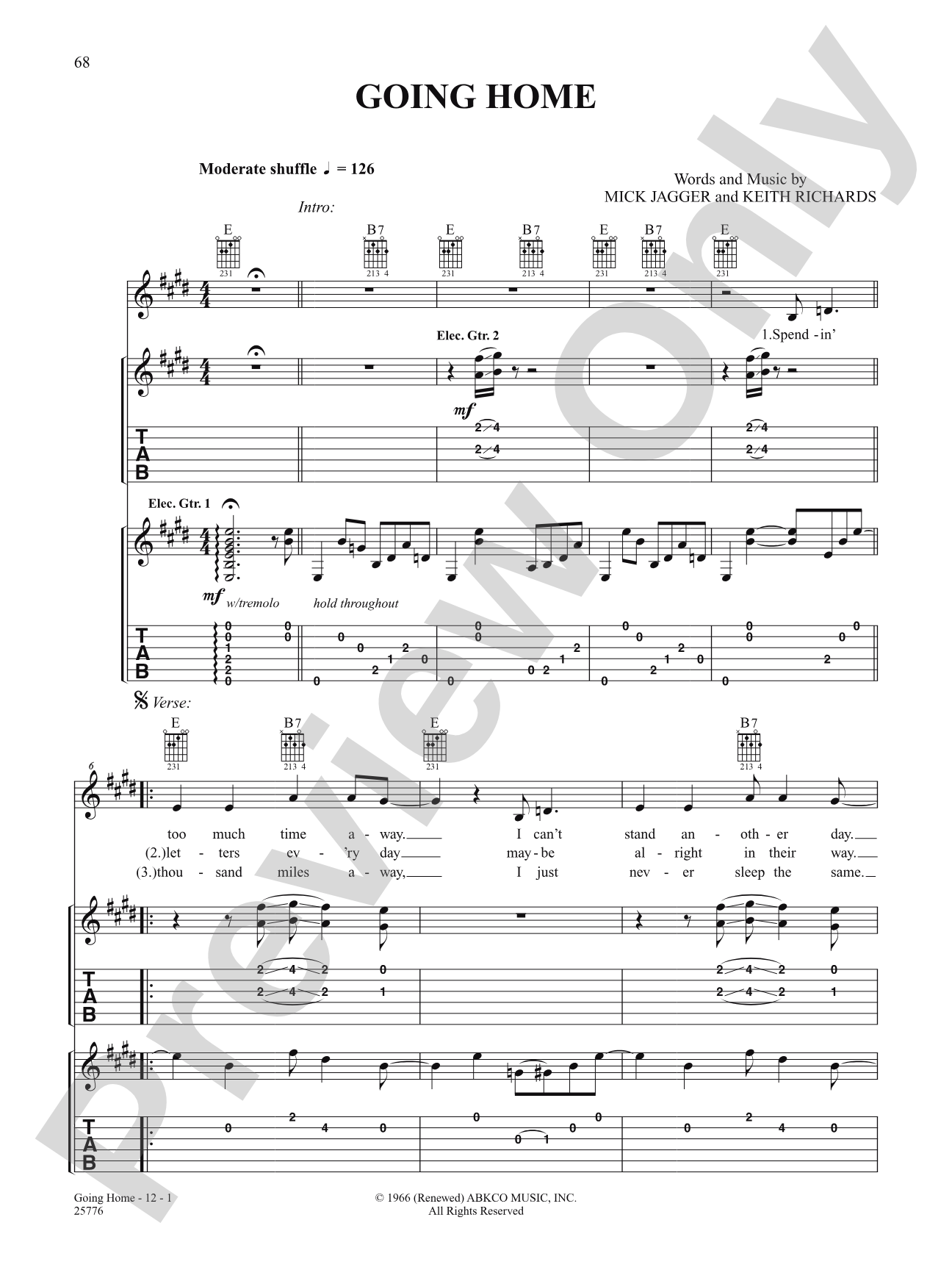 Going Home: Authentic Guitar TAB