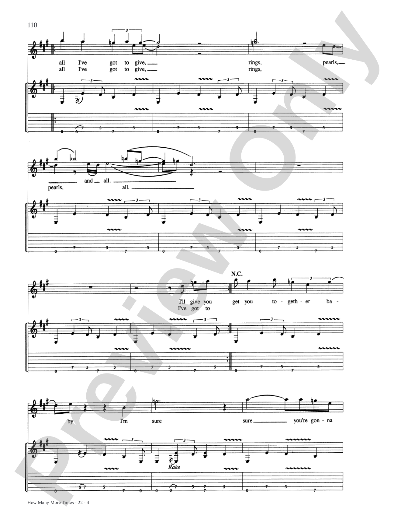 How Many More Times: Authentic Guitar TAB