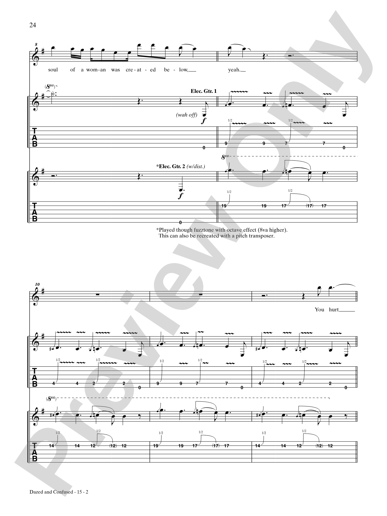 Dazed And Confused: Authentic Guitar TAB
