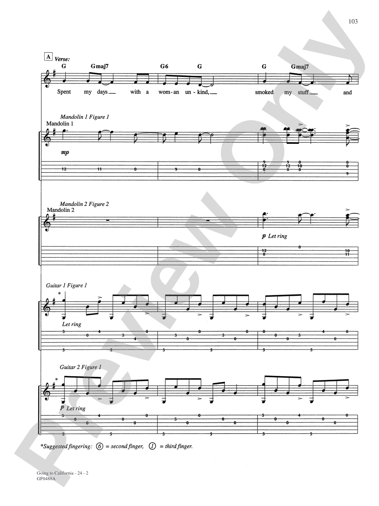 Going To California: Authentic Guitar TAB