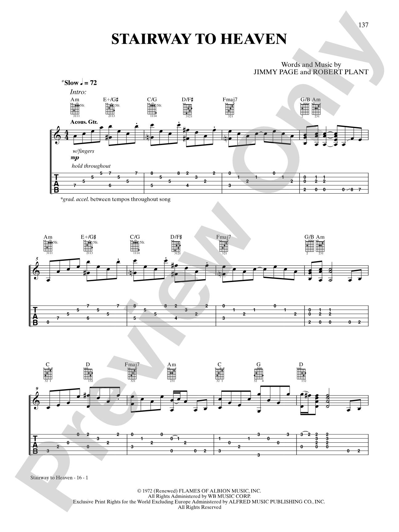 Stairway To Heaven: Authentic Guitar TAB