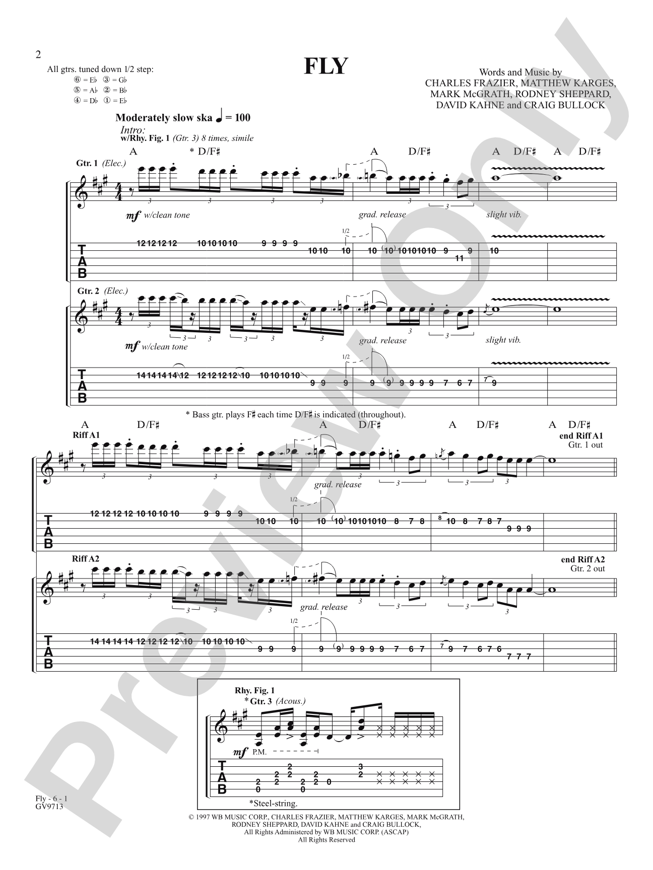 Fly (Without Supercat): Authentic Guitar TAB