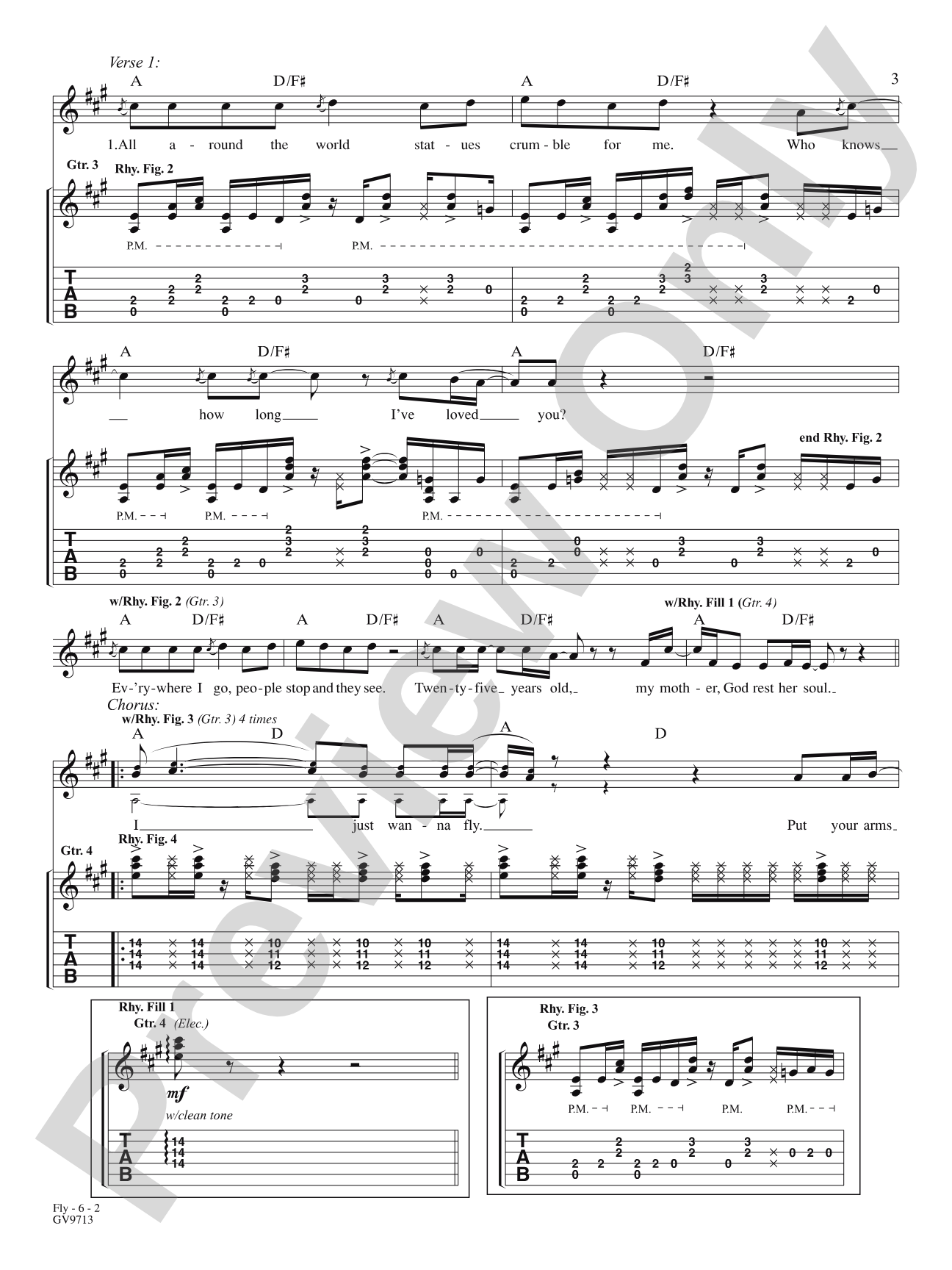 Fly (Without Supercat): Authentic Guitar TAB
