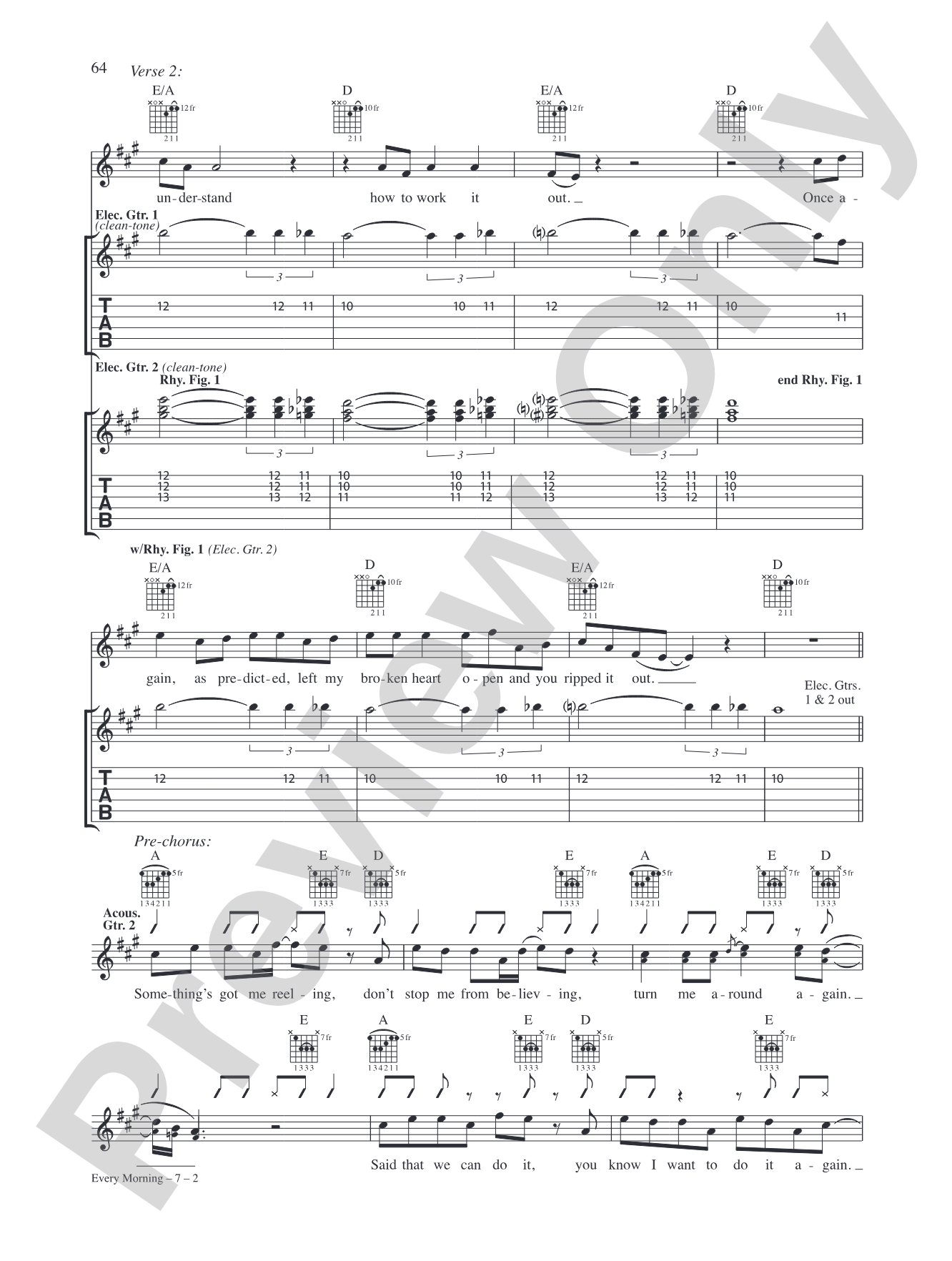 Every Morning: Authentic Guitar TAB
