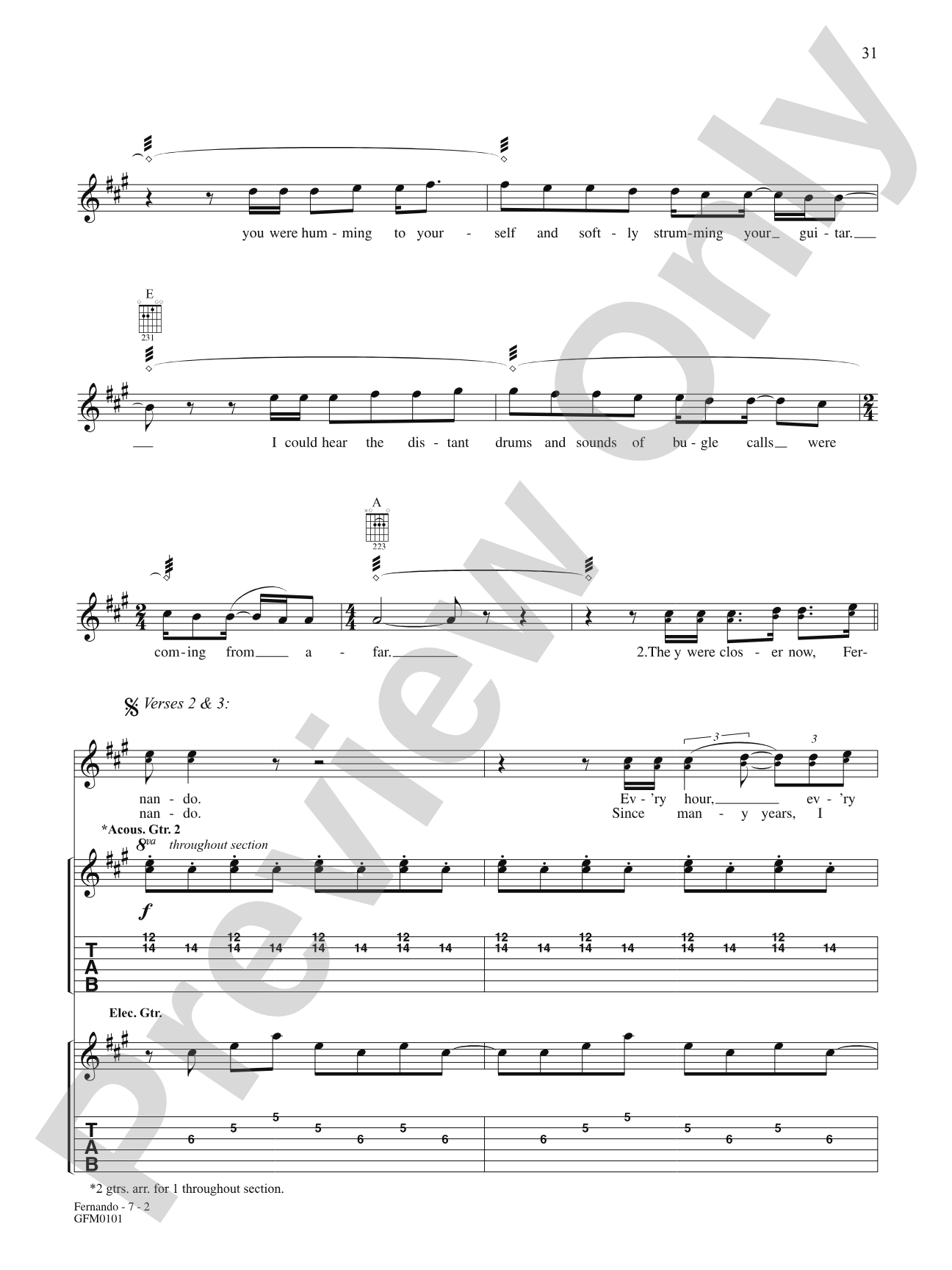 Fernando: Authentic Guitar TAB
