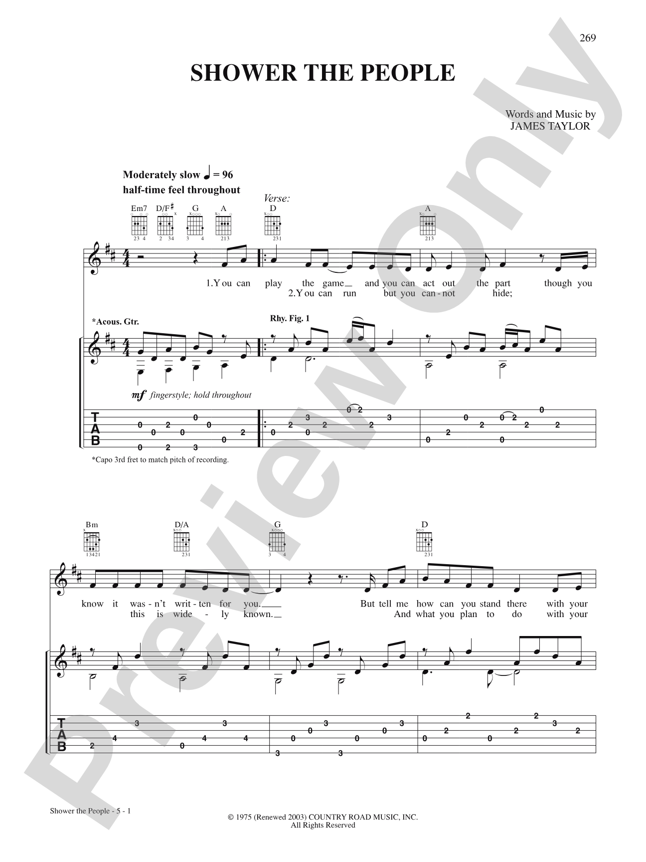 Shower The People: Authentic Guitar TAB
