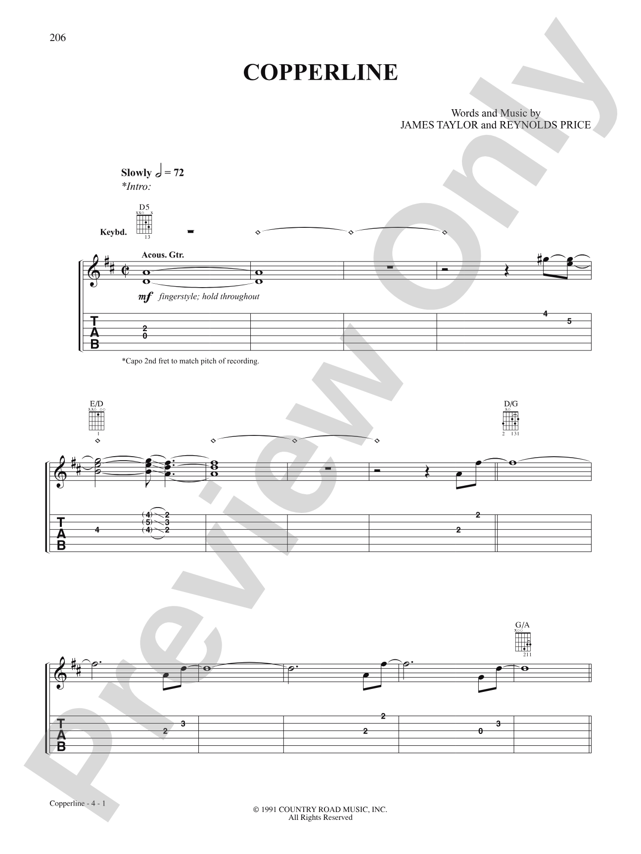 Copperline: Guitar TAB
