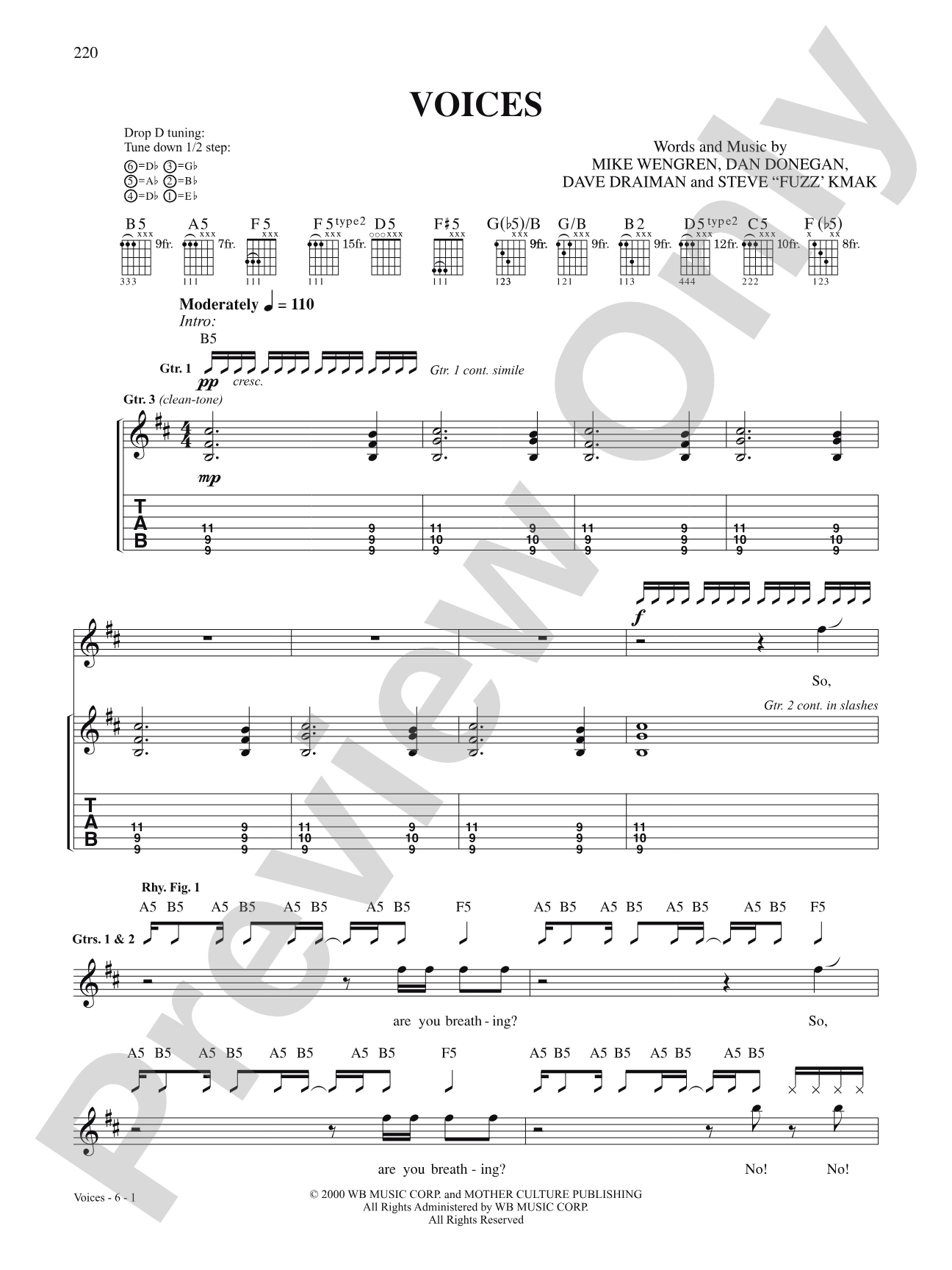 Voices: Authentic Guitar TAB
