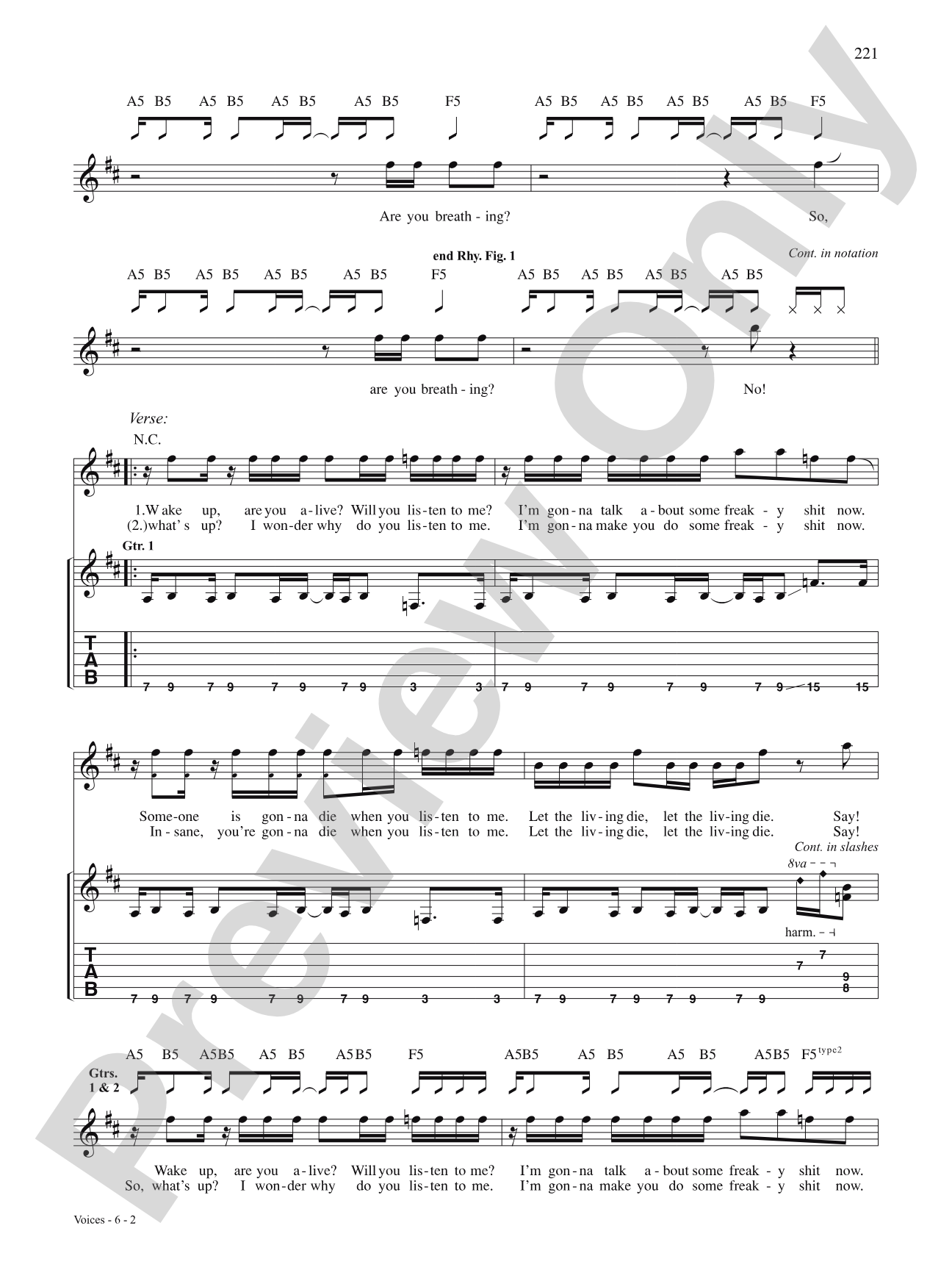 Voices: Authentic Guitar TAB