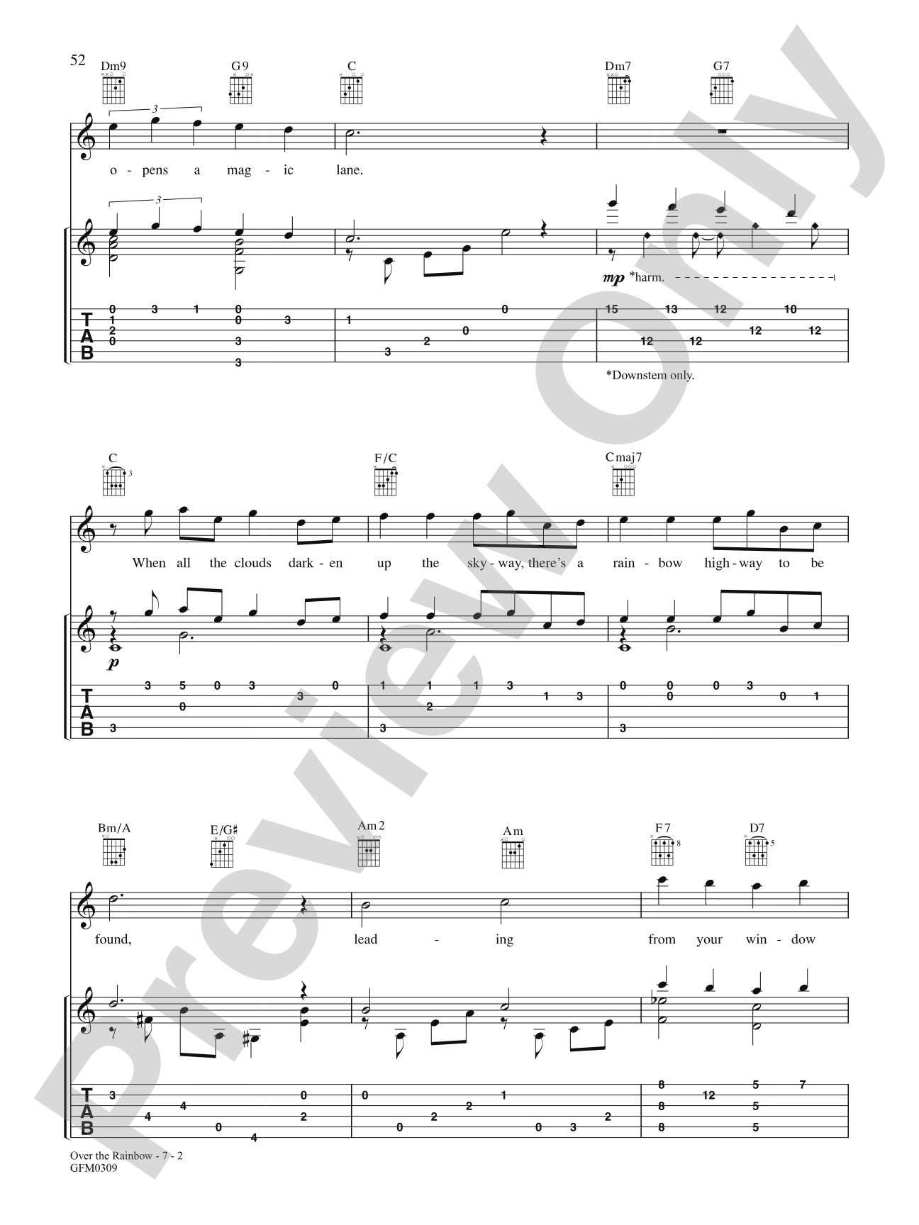 Over The Rainbow (From "The Wizard Of Oz"): Solo Guitar