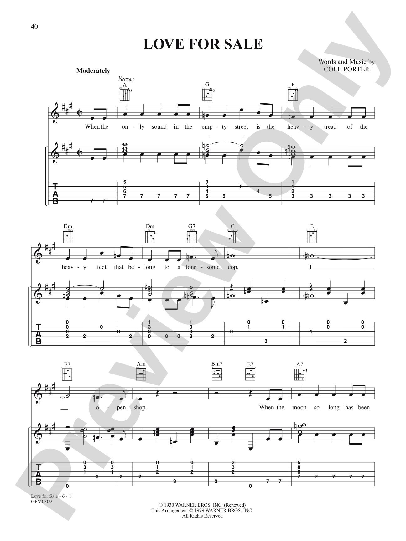 Love For Sale: Solo Guitar