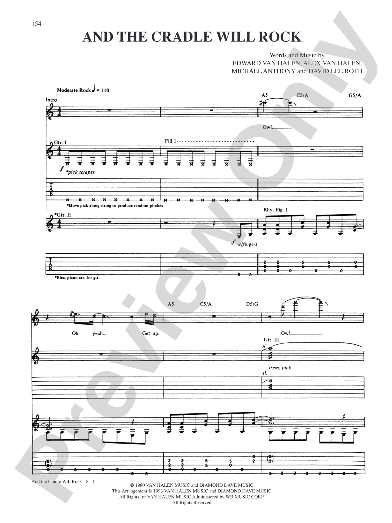 And The Cradle Will Rock: Authentic Guitar TAB