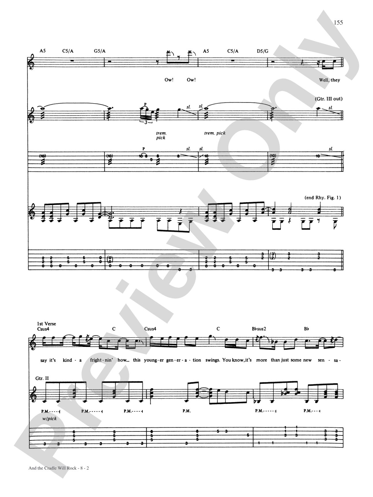 And The Cradle Will Rock: Authentic Guitar TAB