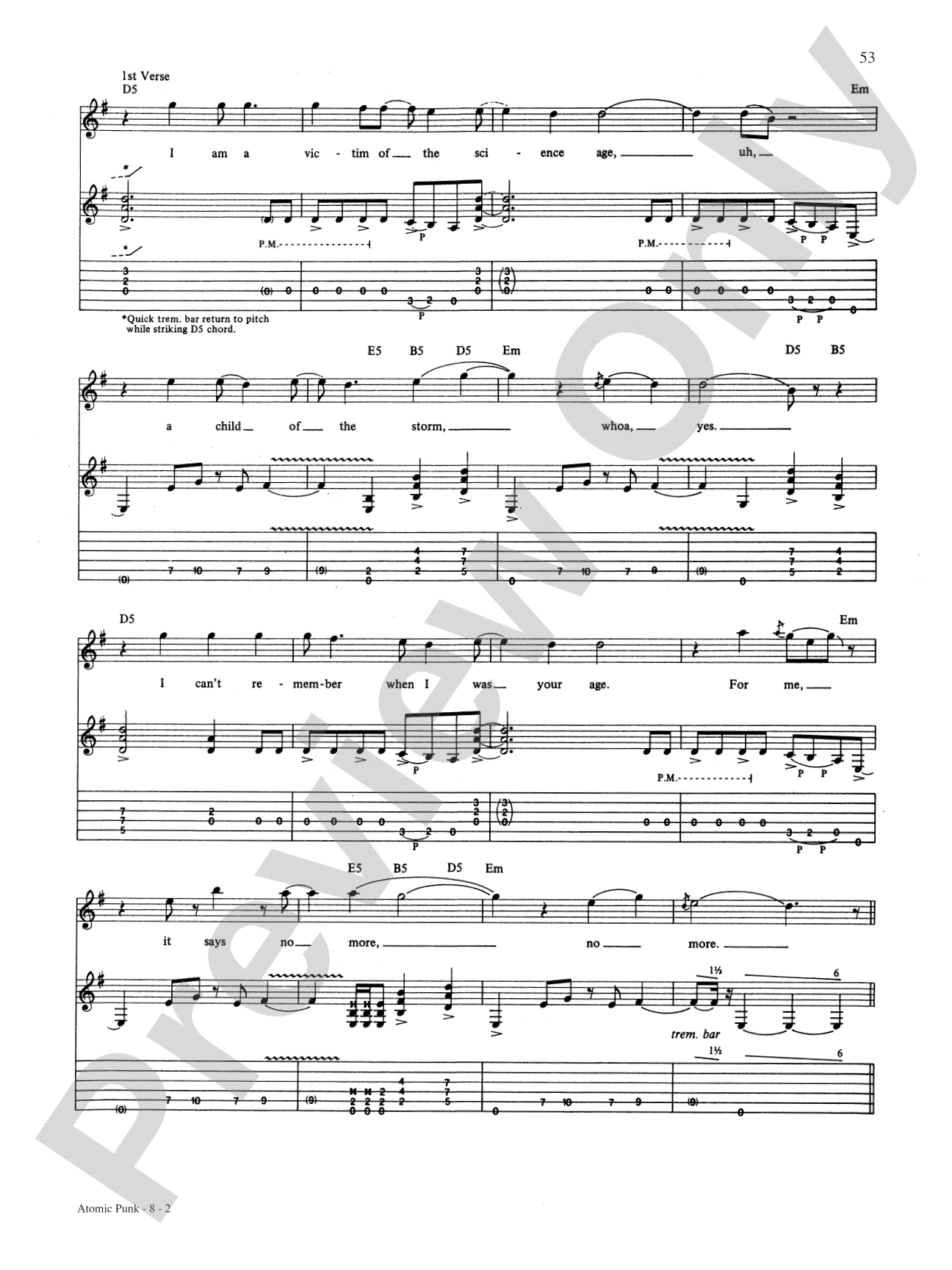 Atomic Punk: Authentic Guitar TAB