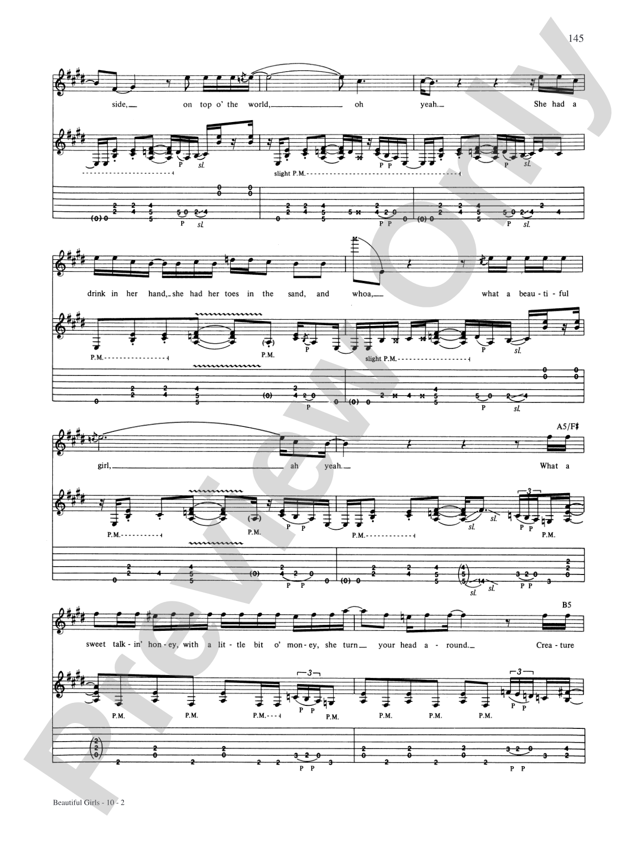 Beautiful Girls: Authentic Guitar TAB