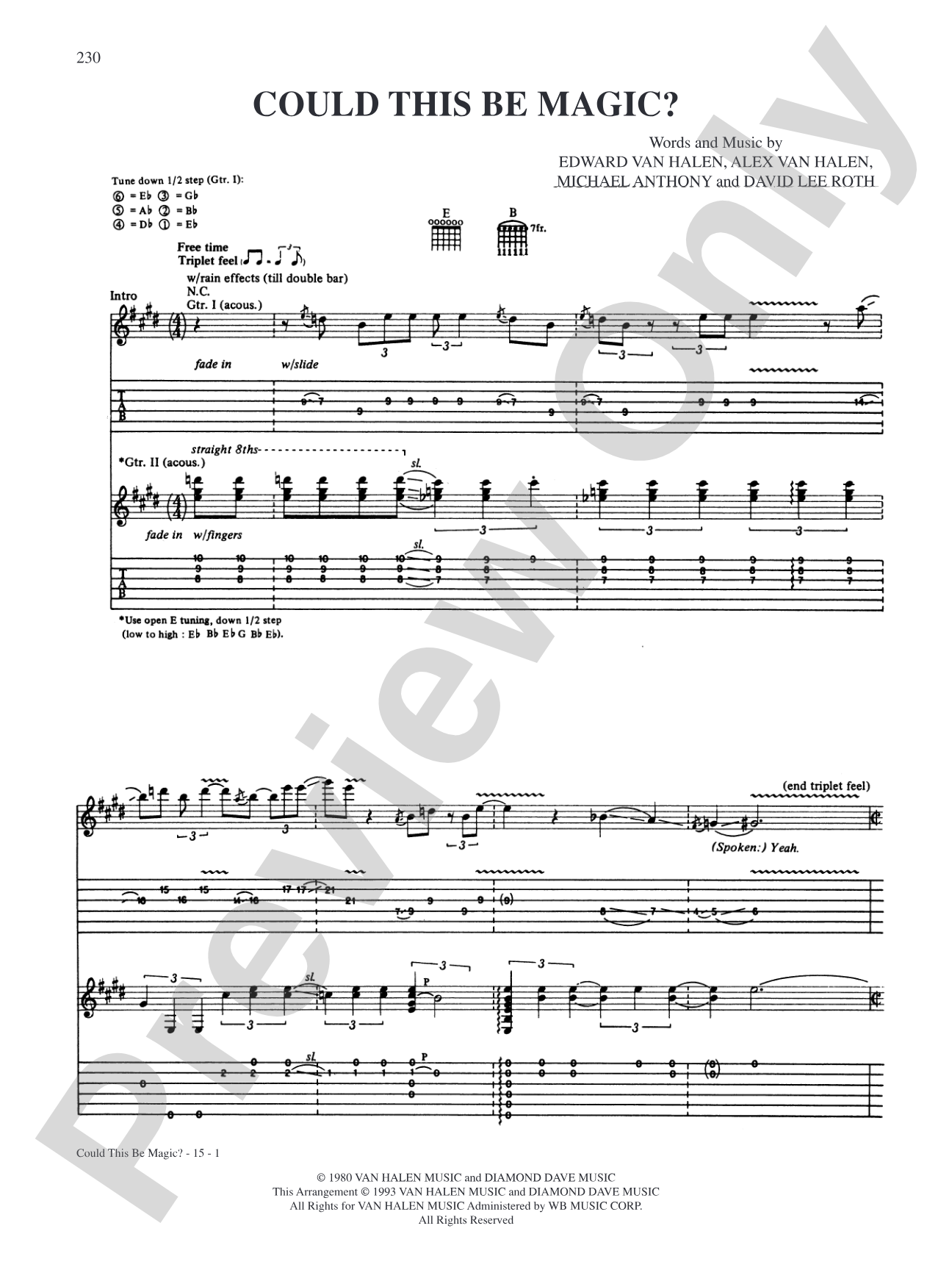 Could This Be Magic: Authentic Guitar TAB