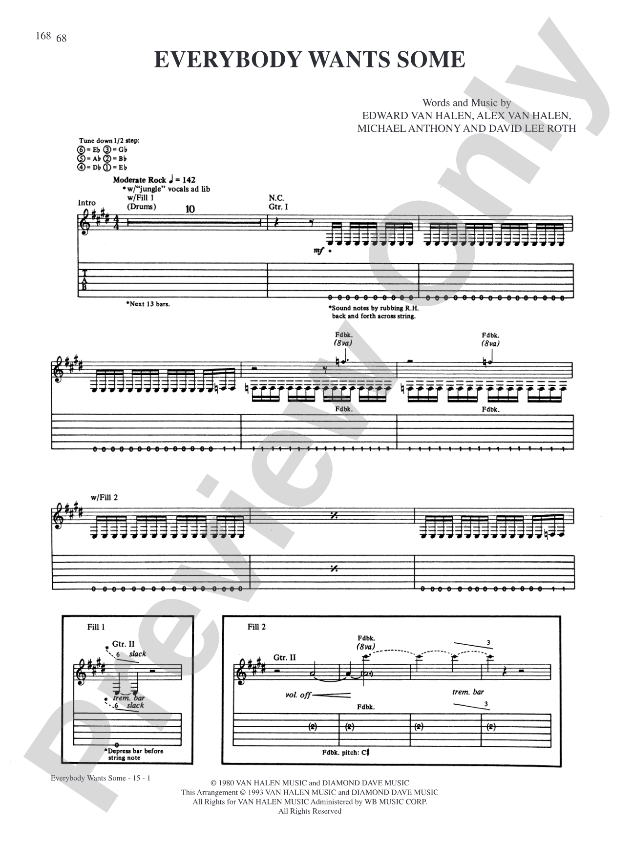Everybody Wants Some: Authentic Guitar TAB