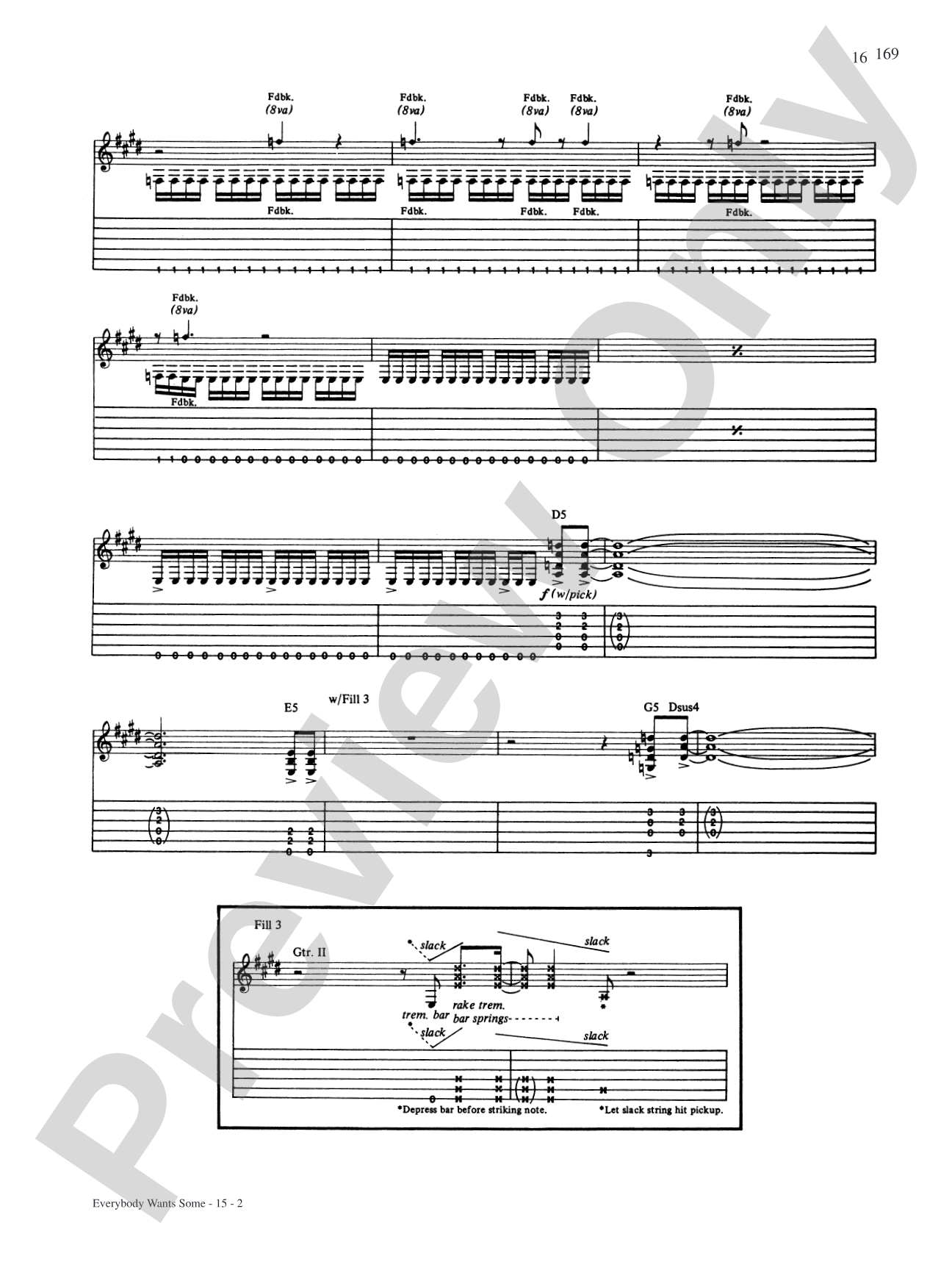 Everybody Wants Some: Authentic Guitar TAB