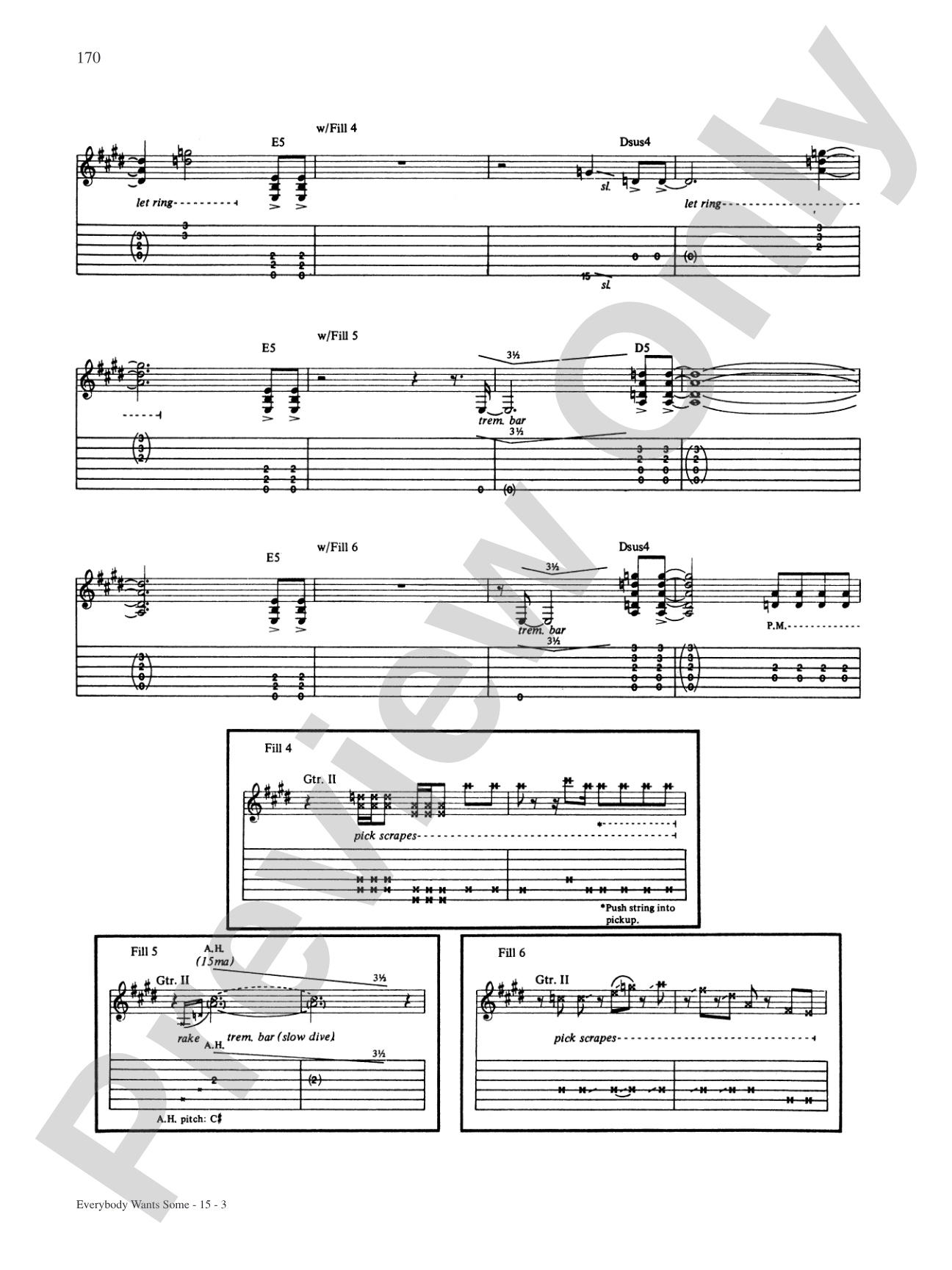 Everybody Wants Some: Authentic Guitar TAB