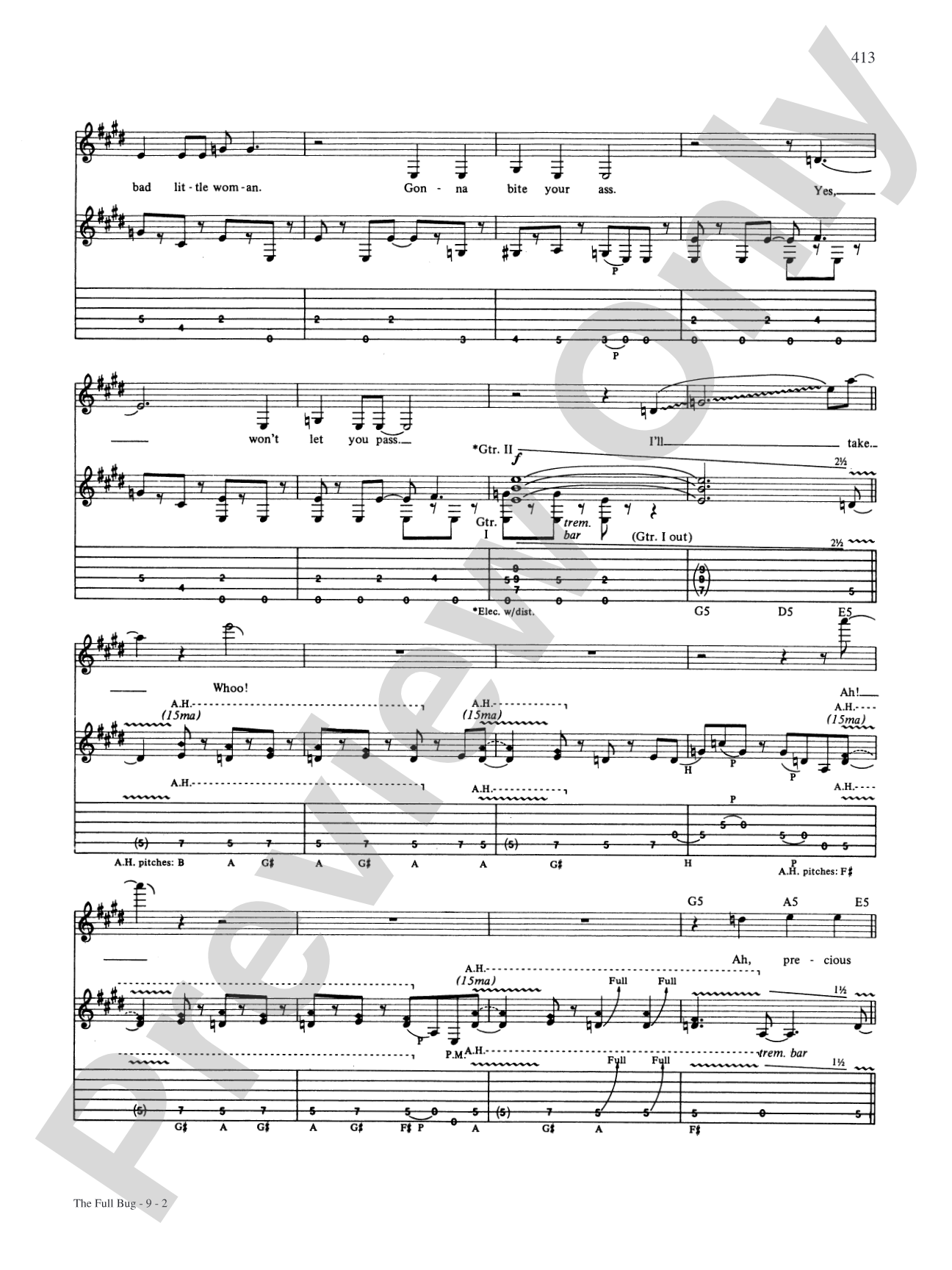 The Full Bug: Authentic Guitar TAB