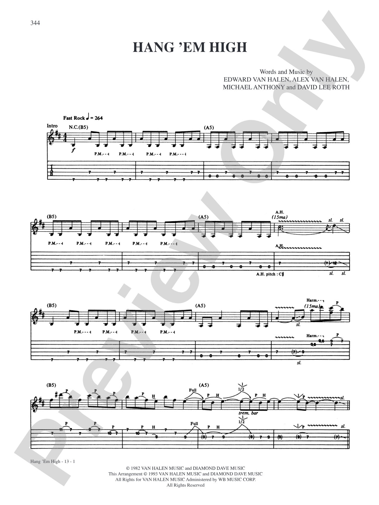 Hang Em High: Authentic Guitar TAB